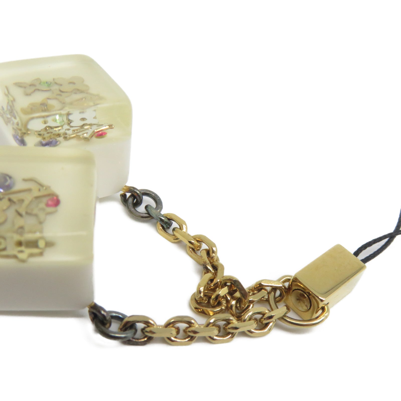 LOUIS VUITTON PVC Strap金扣掛飾白色/半透明