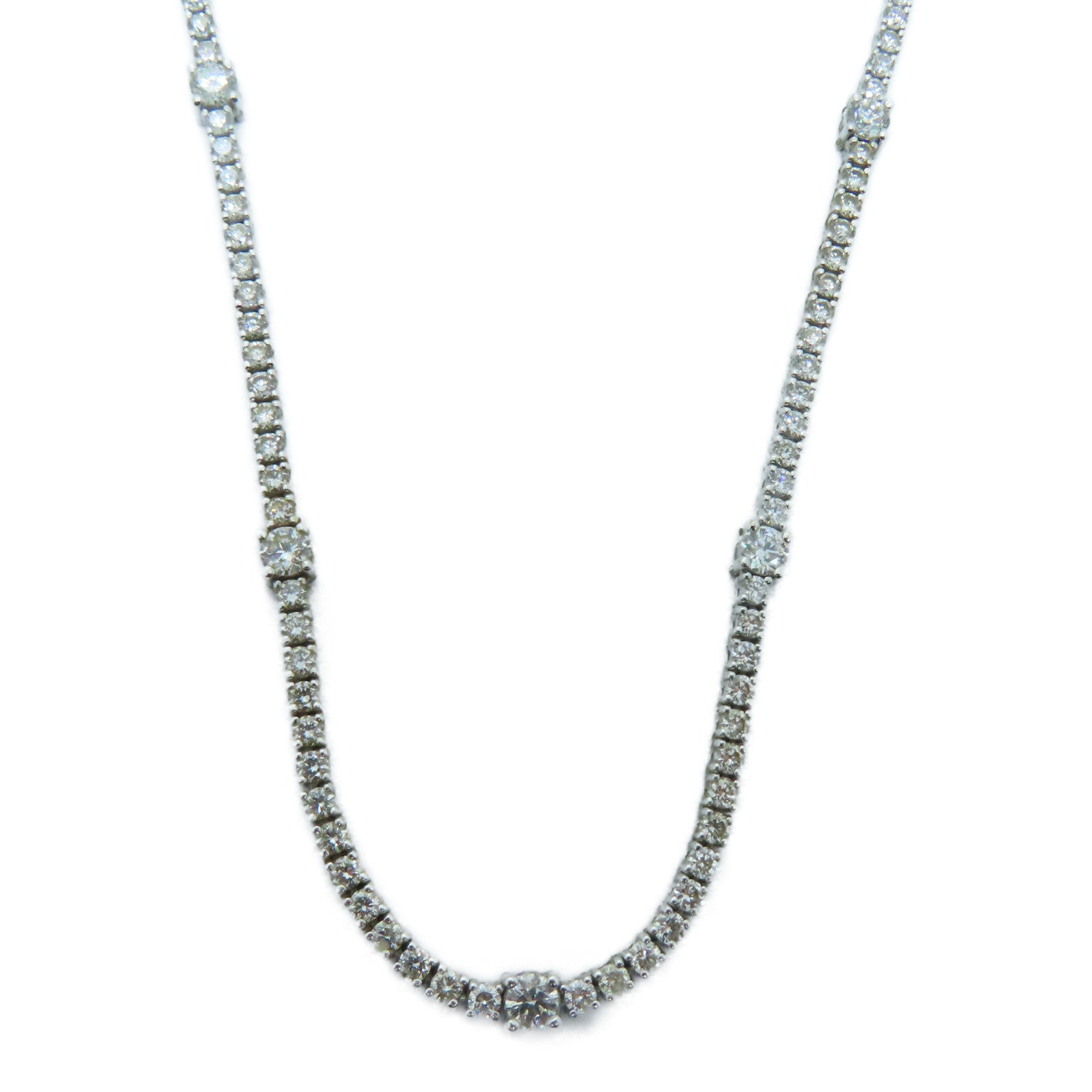 JEWELRY 18K White Gold Diamond Necklace Diamond Necklace