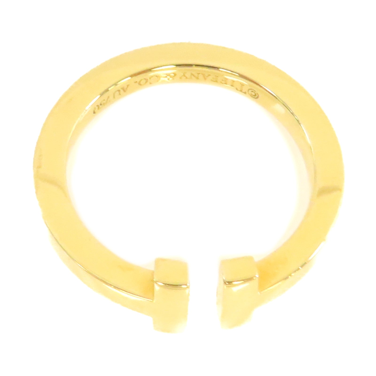 TIFFANY＆CO 18K黃金T Wire Ring戒指US#8