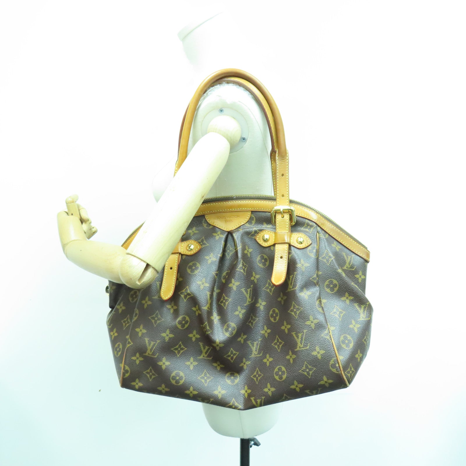 LOUIS VUITTON Monogram Tivoli GM金扣手挽袋啡色