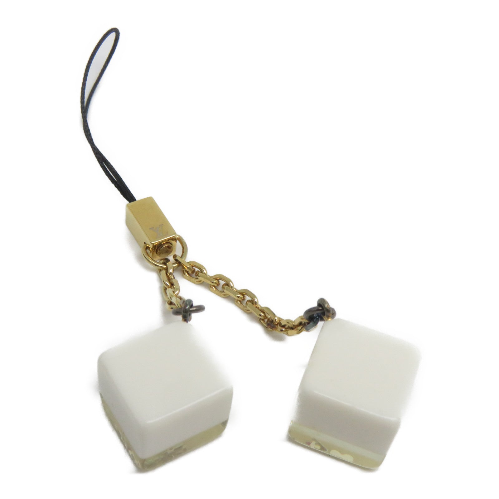 LOUIS VUITTON PVC Strap金扣掛飾白色/半透明
