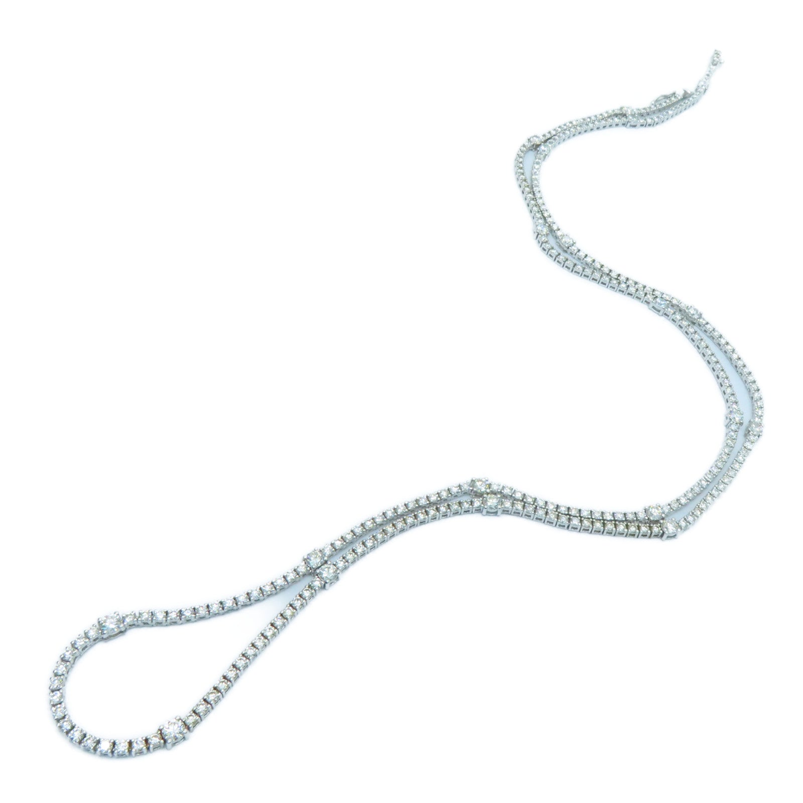 JEWELRY 18K White Gold Diamond Necklace Diamond Necklace
