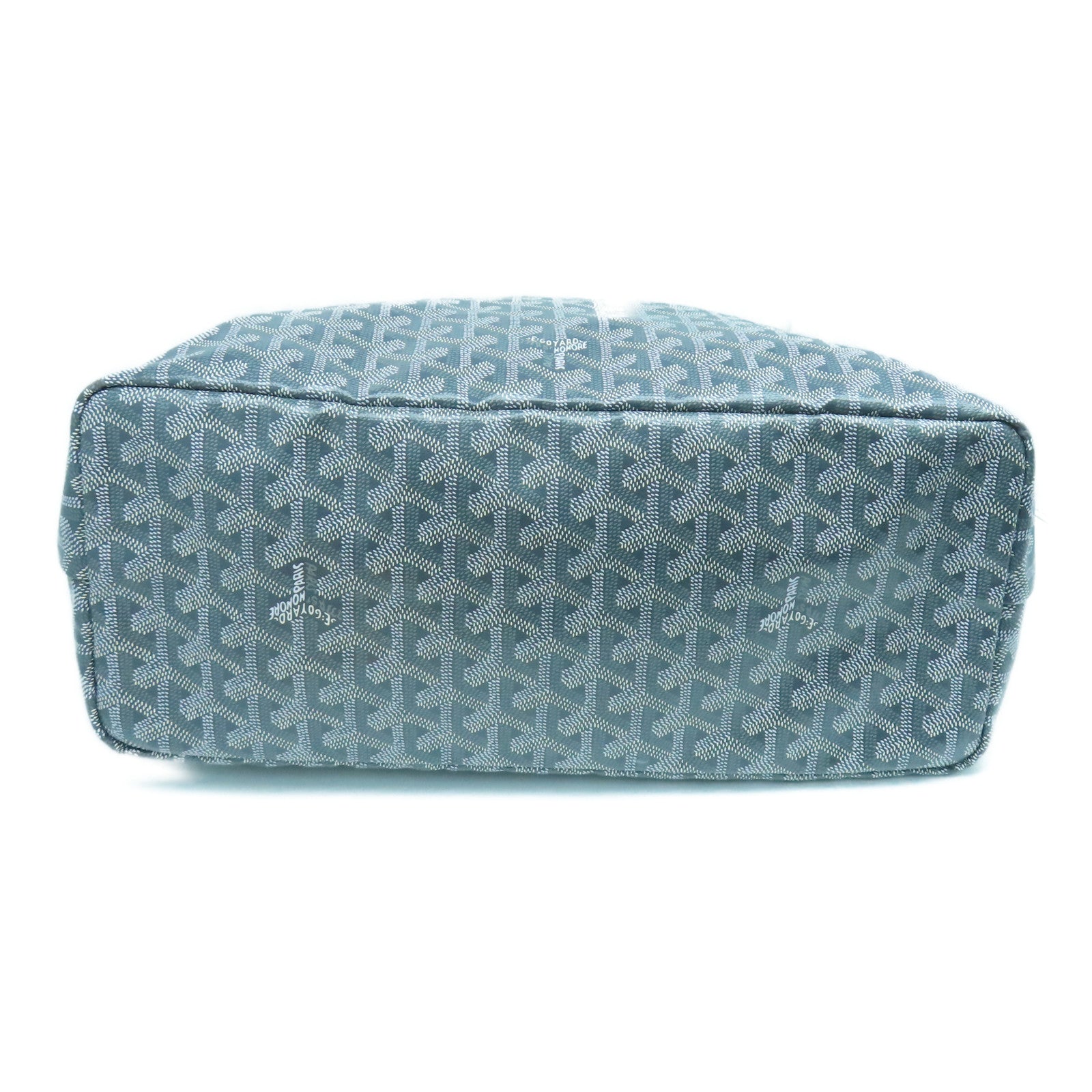 GOYARD 涂层帆布Saint Louis银扣手挽袋灰色