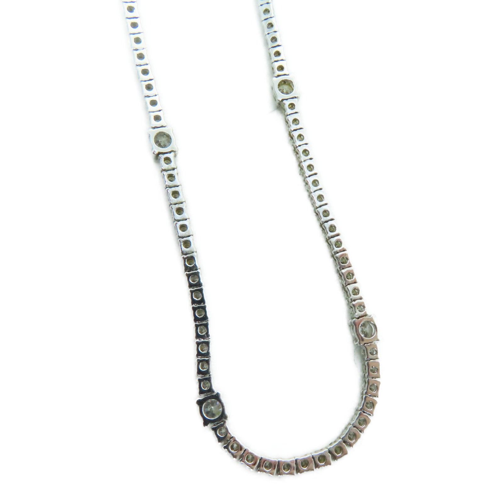 JEWELRY 18K White Gold Diamond Necklace Diamond Necklace