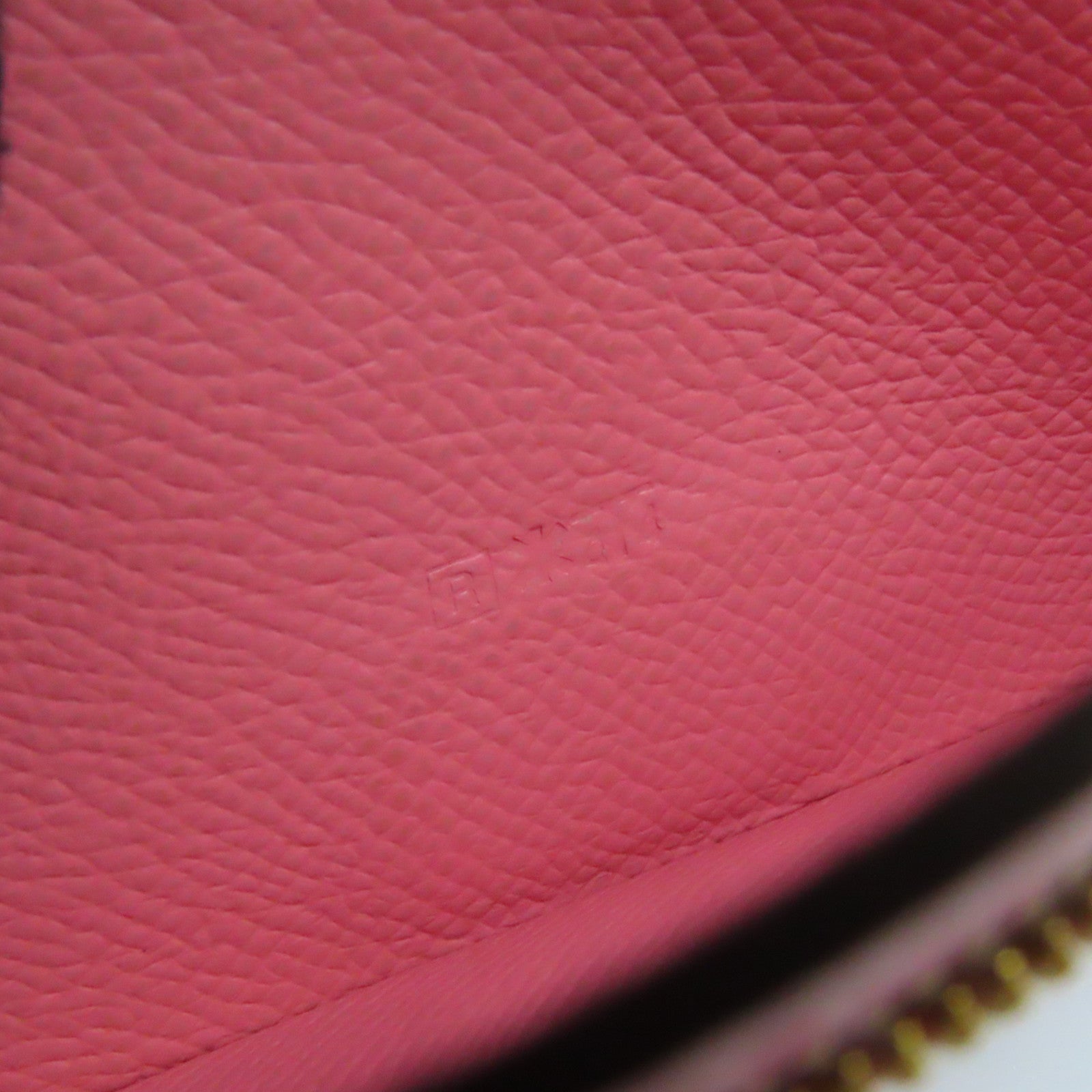 HERMES Epsom皮革Bearn金扣长钱包Pink粉红色