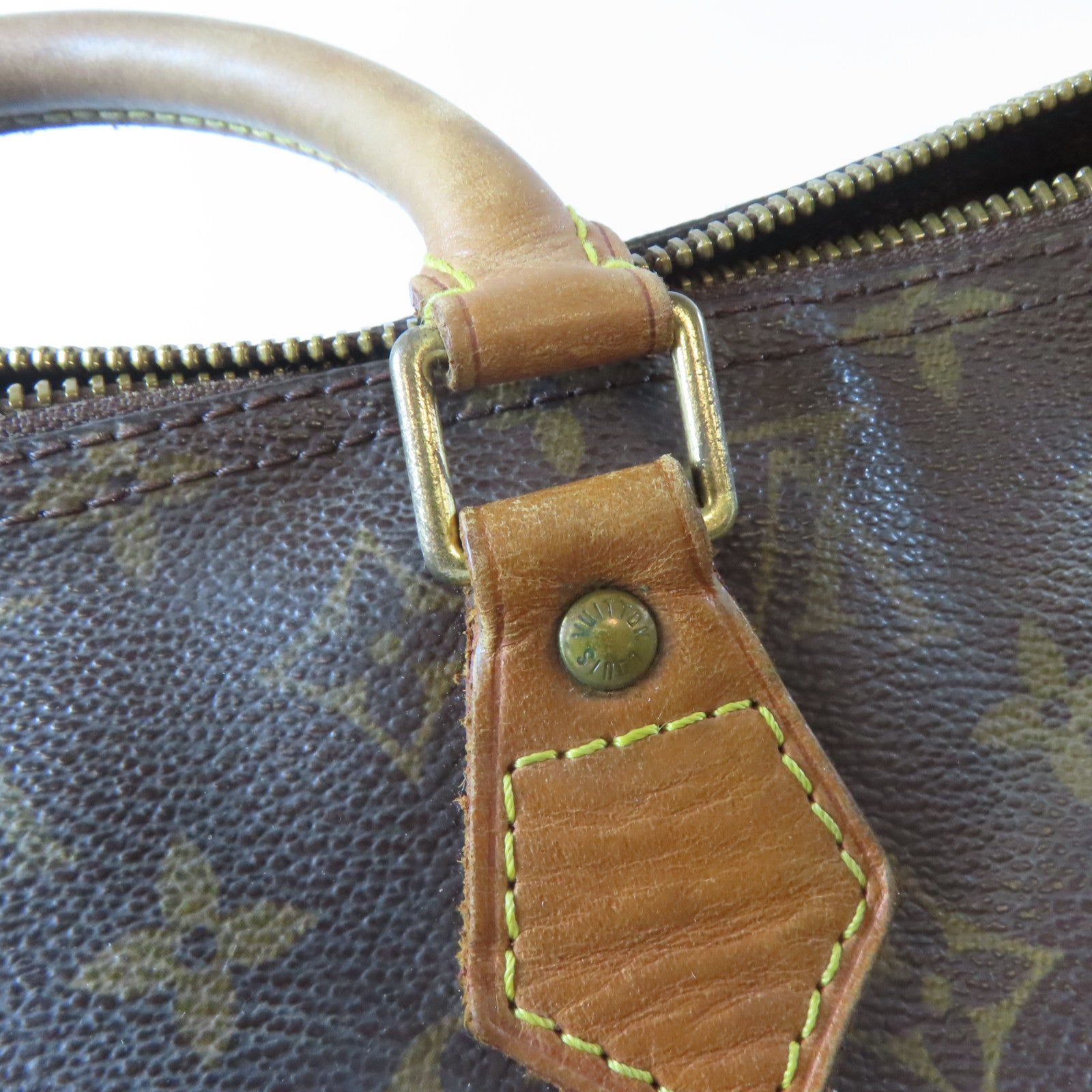 LOUIS VUITTON Monogram Speedy 35金扣手挽袋啡色