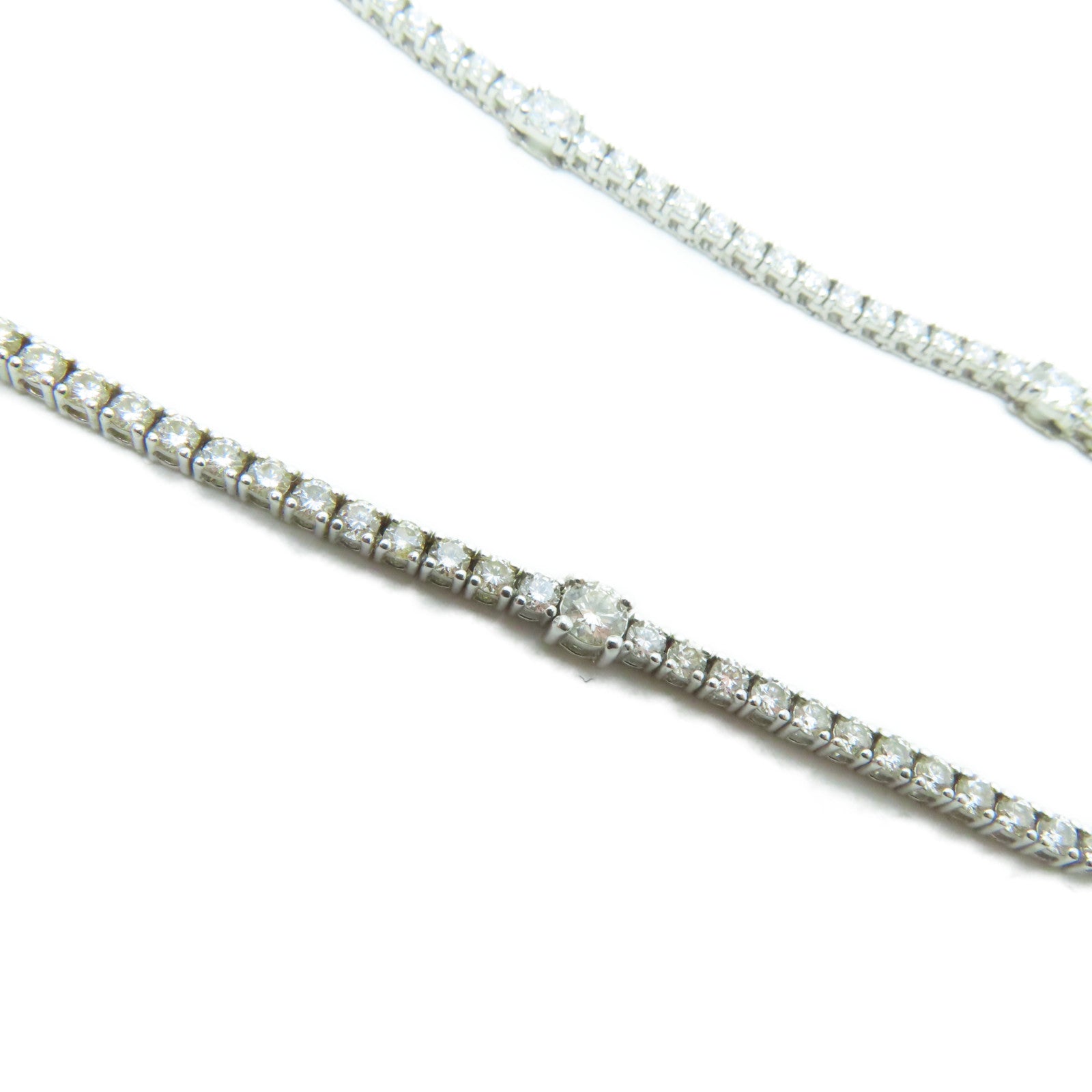 JEWELRY 18K White Gold Diamond Necklace Diamond Necklace
