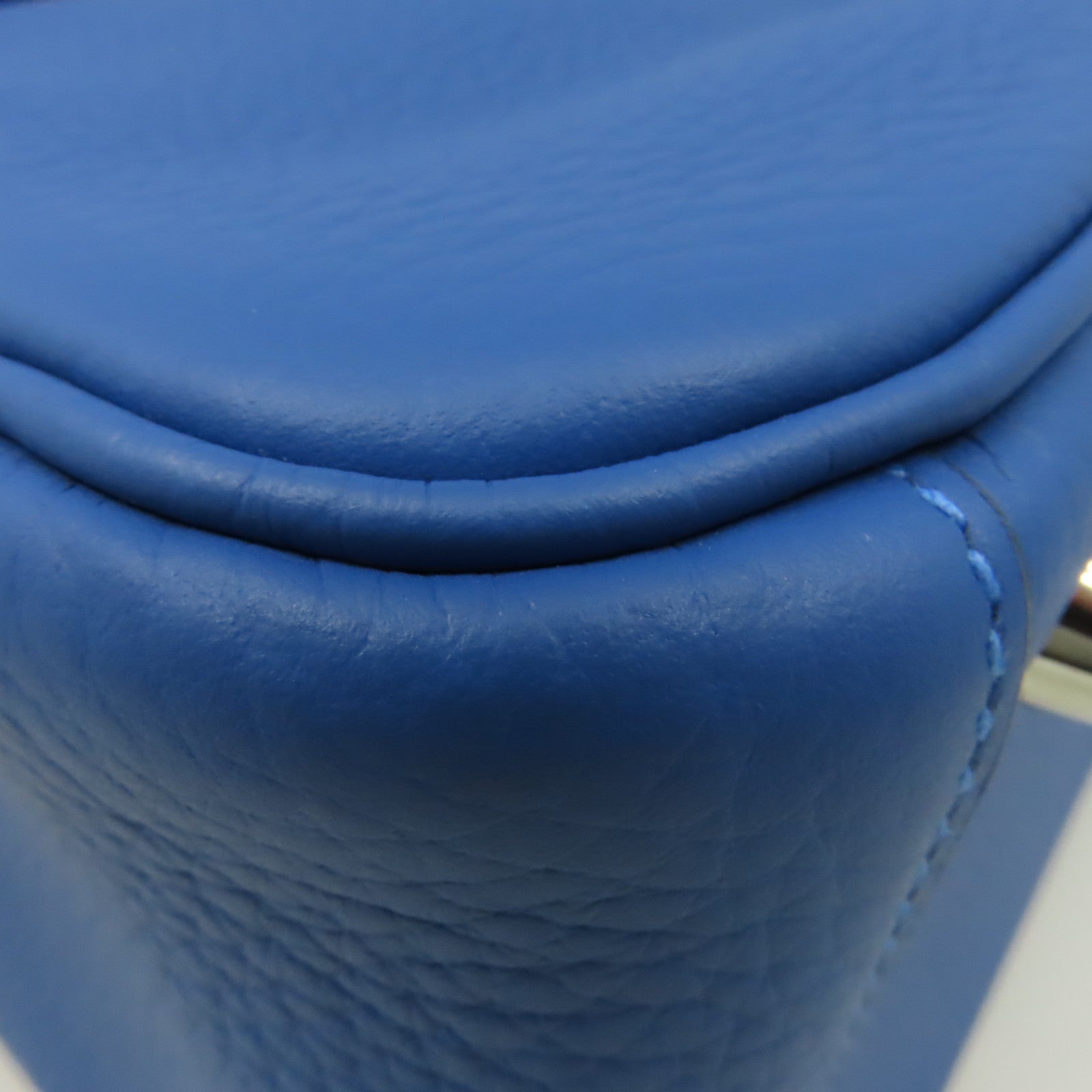 HERMES Clemence皮革Lindy 26 Shoulder Bag銀扣肩背袋Blue Royal/皇室藍色
