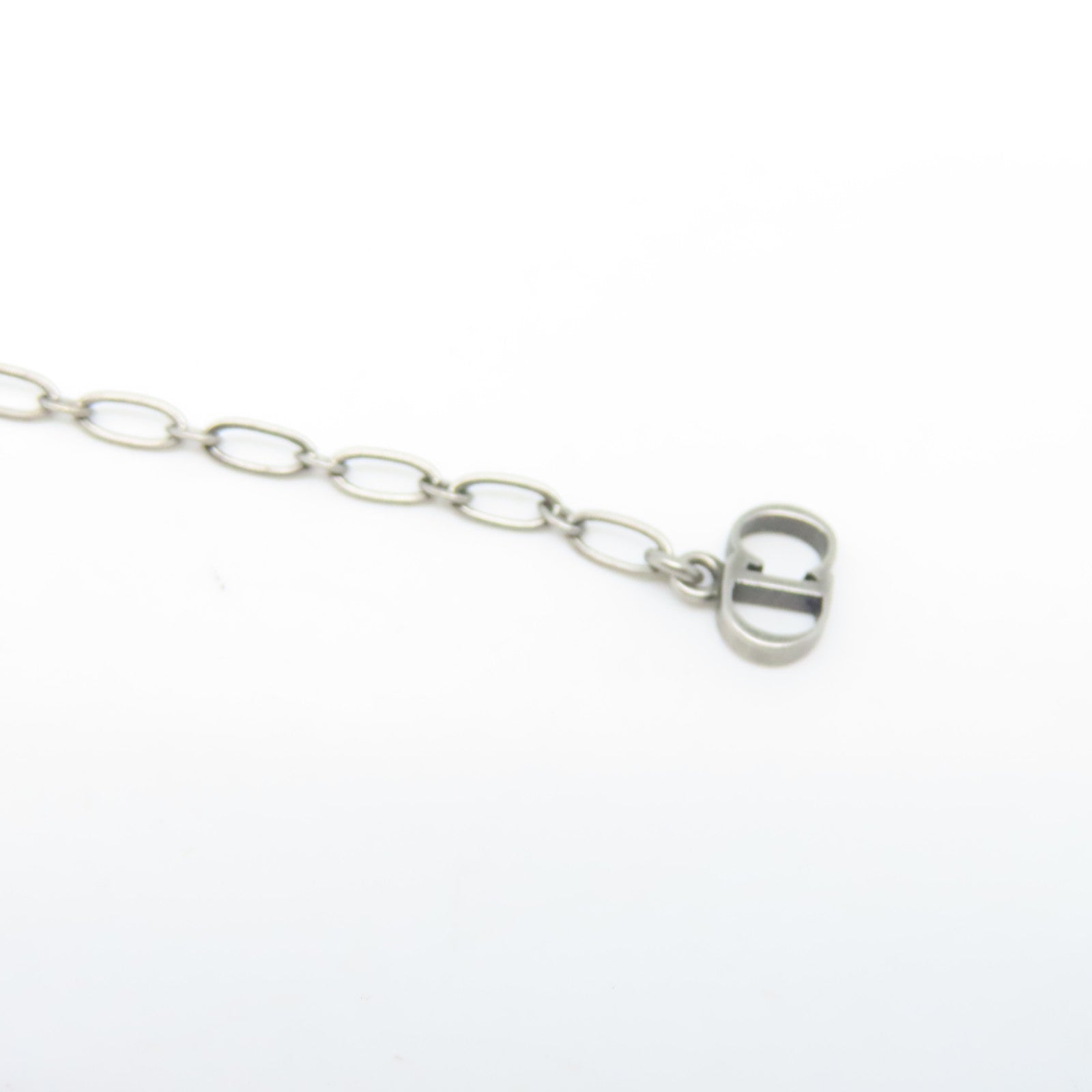Dior 帆布/金屬Necklace項鍊黑色/銀色