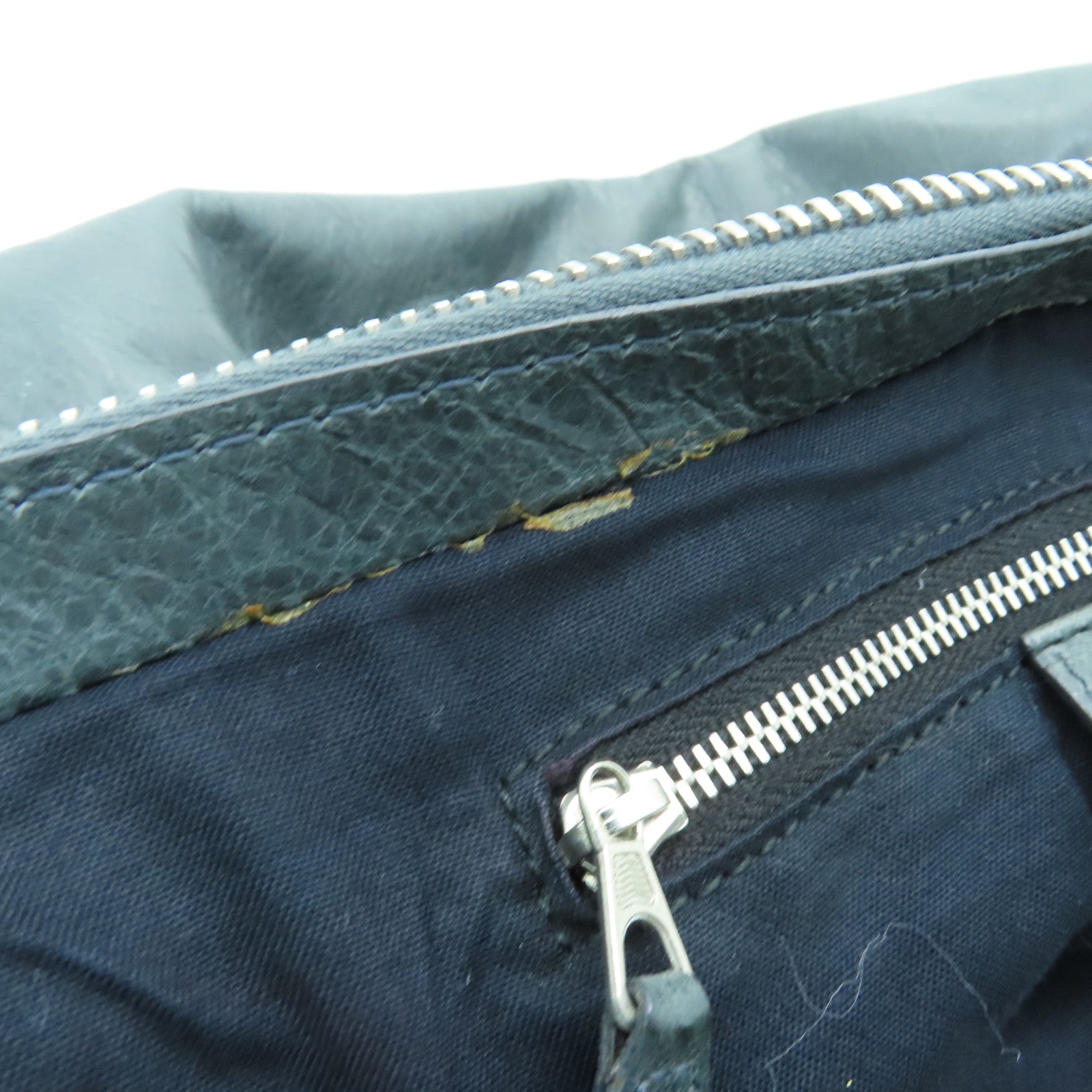 BALENCIAGA 牛皮皮革Giant Part Time銀扣手挽肩背兩用袋灰色