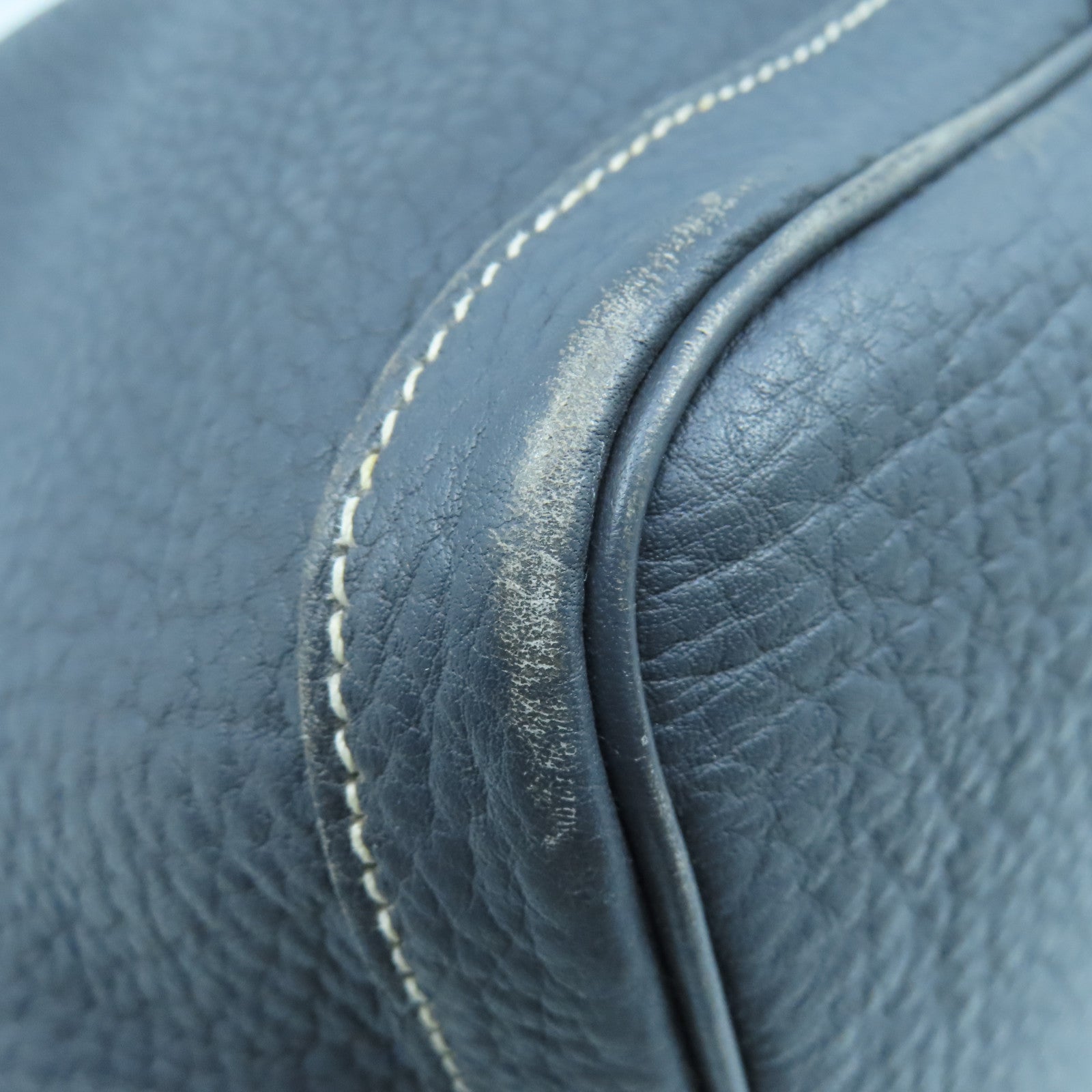 HERMES GardenParty PM silver buckle handle bag Graphite gray