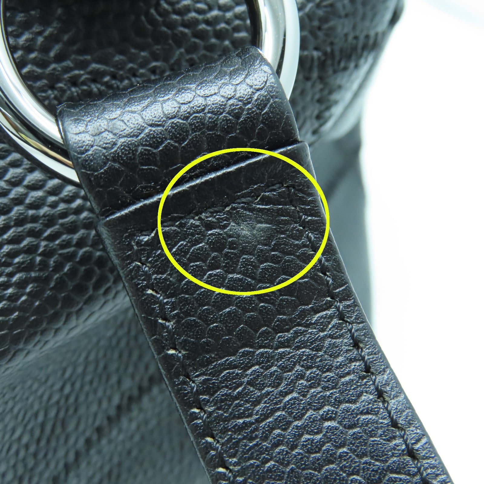 CHANEL 牛皮皮革Shoulder Bag銀扣肩背袋黑色
