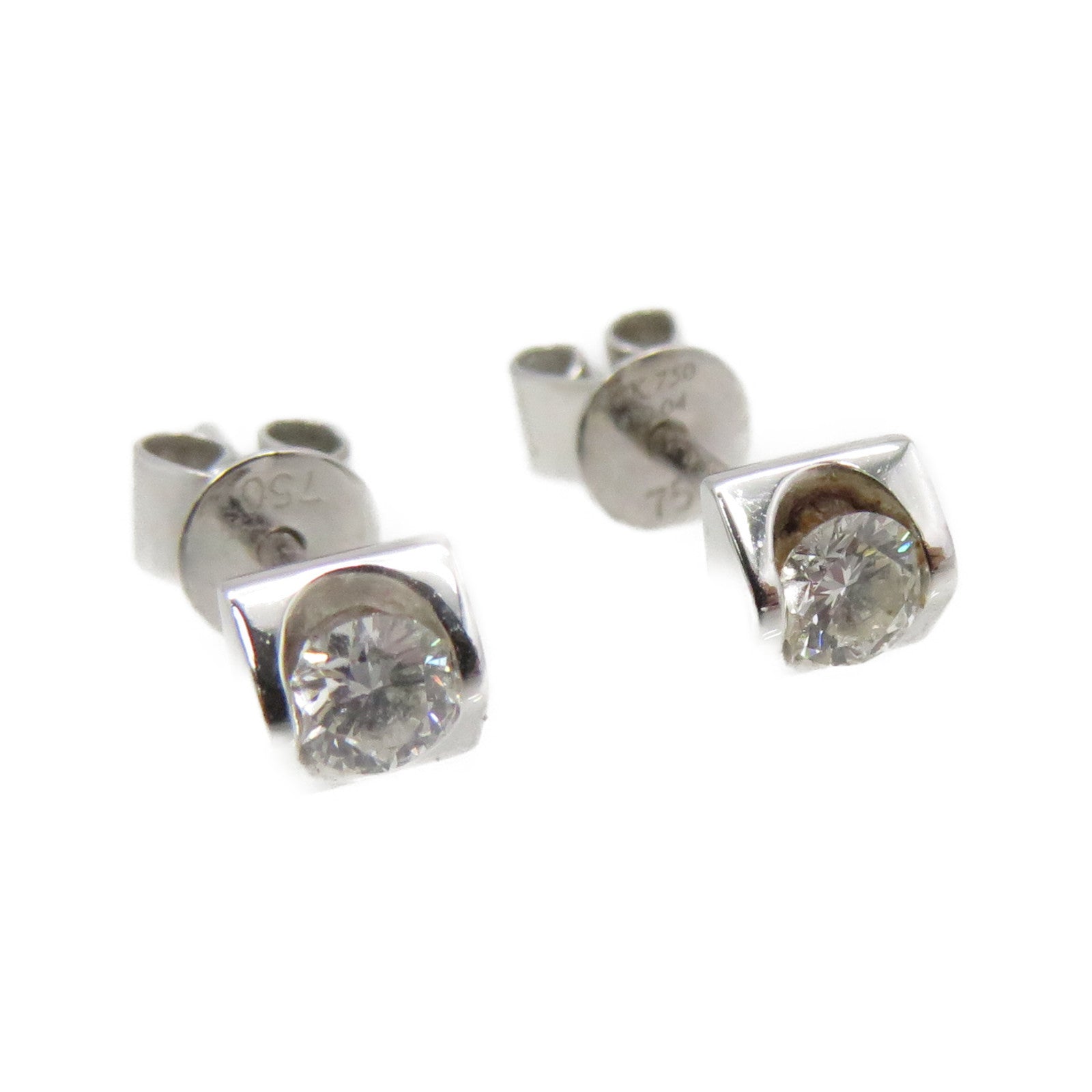 JEWELRY 【激減優惠】18K白金0.083ct/0.084ct鑽石Diamond Earrings耳環