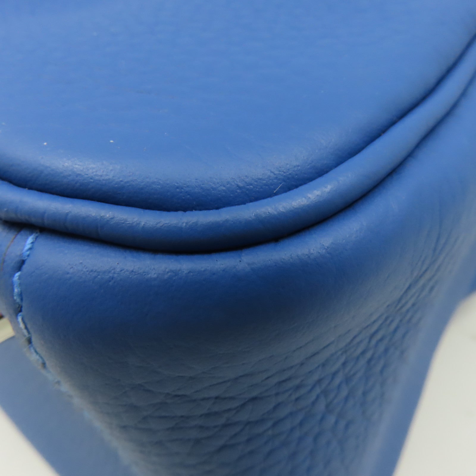 HERMES Clemence皮革Lindy 26 Shoulder Bag銀扣肩背袋Blue Royal/皇室藍色