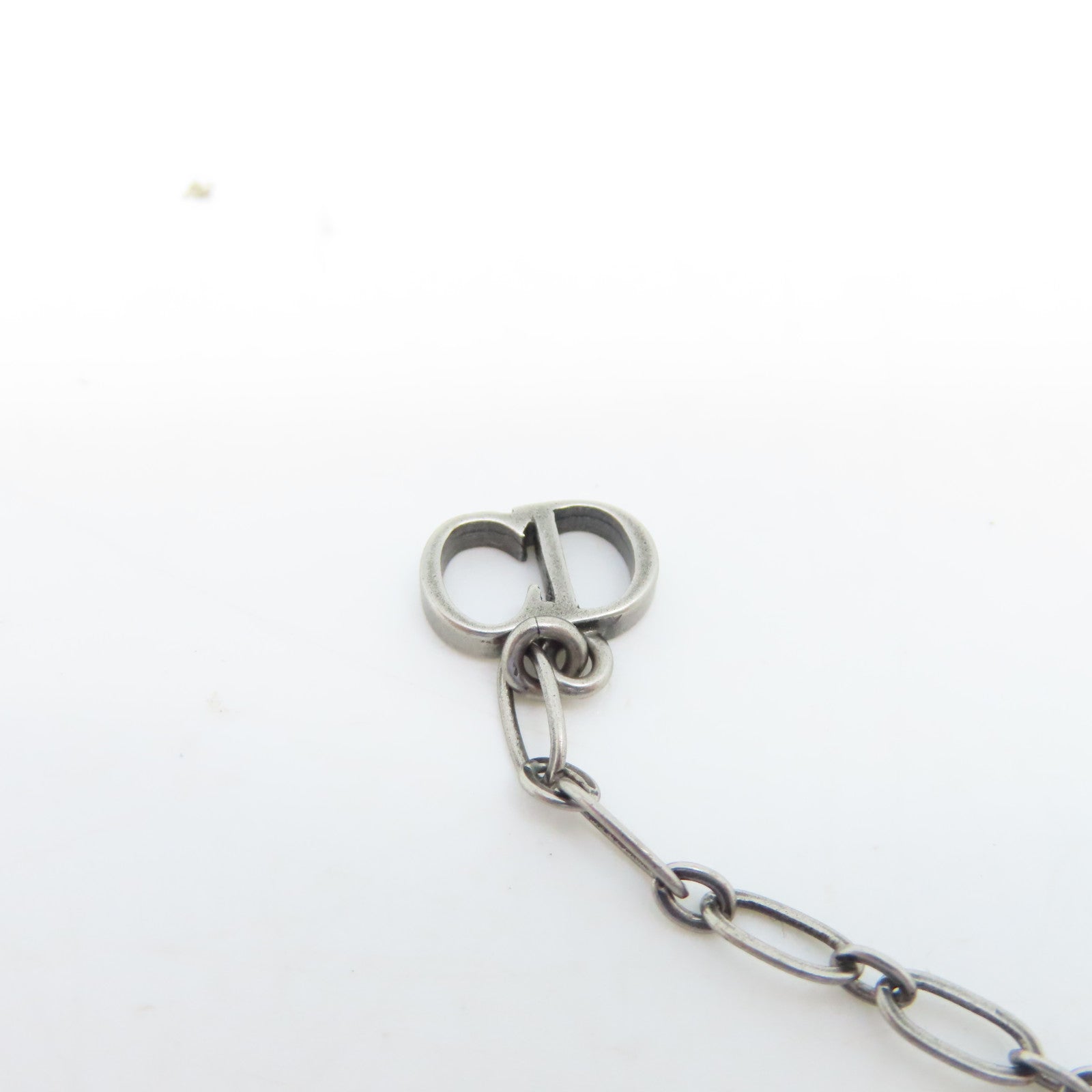 Dior 帆布/金屬Necklace項鍊黑色/銀色