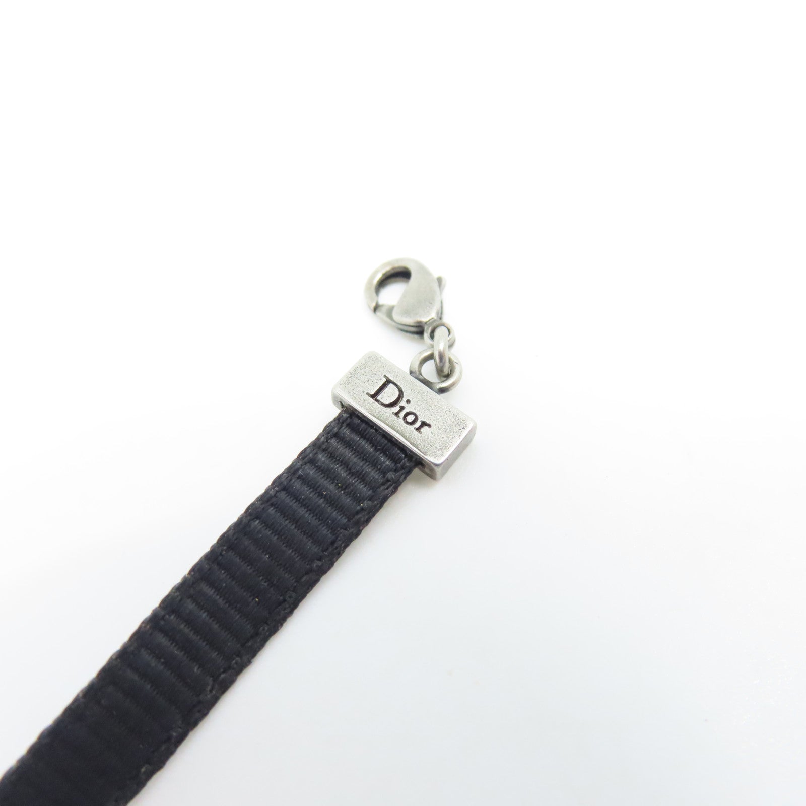 Dior 帆布/金屬Necklace項鍊黑色/銀色