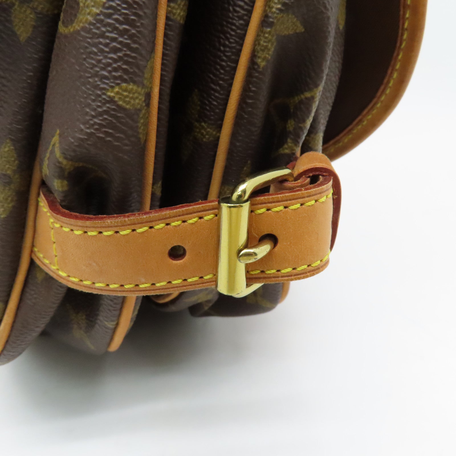 LOUIS VUITTON Monogram Saumur 30金扣肩背袋棕色