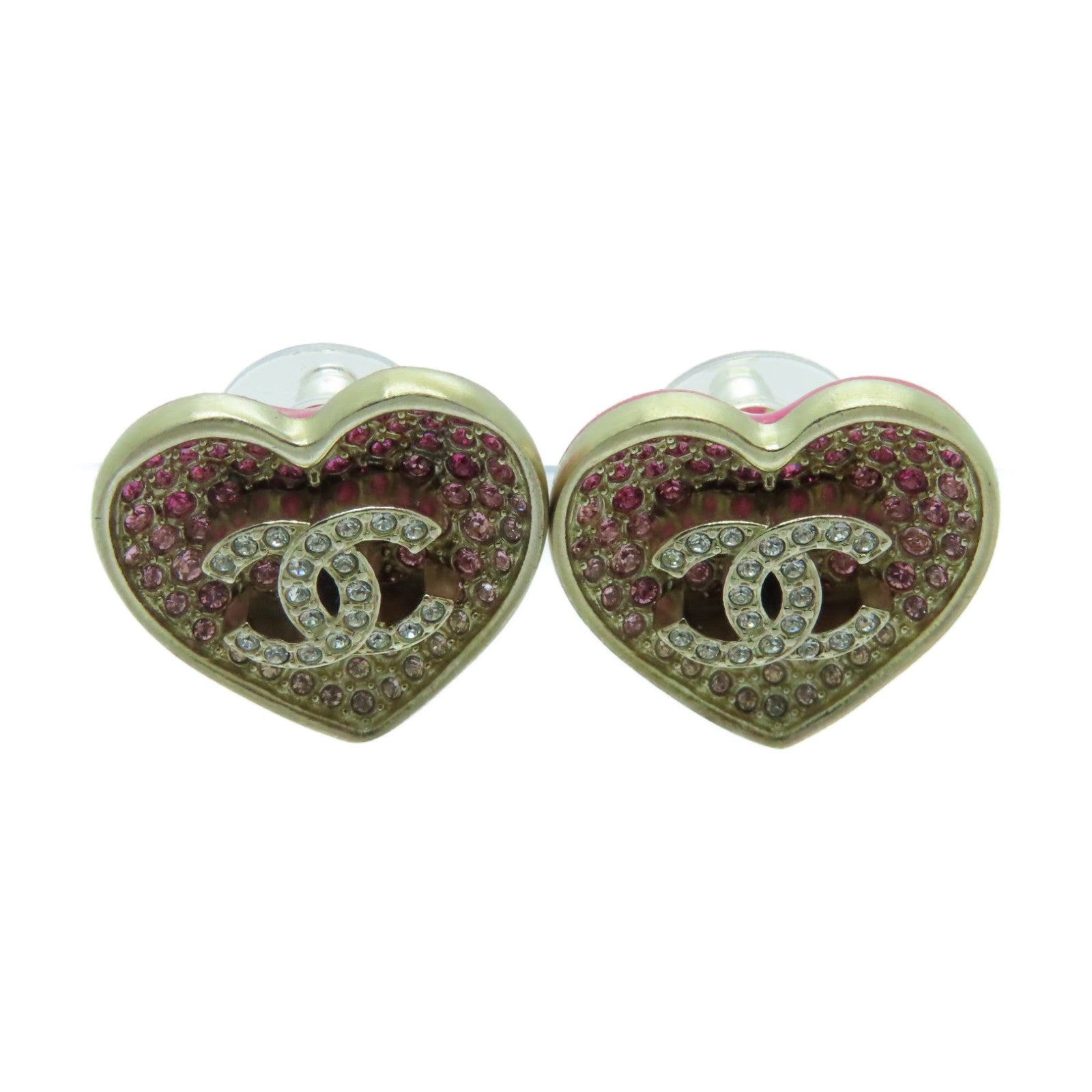 CHANEL 金屬Earrings耳環粉紅色/金色/銀色