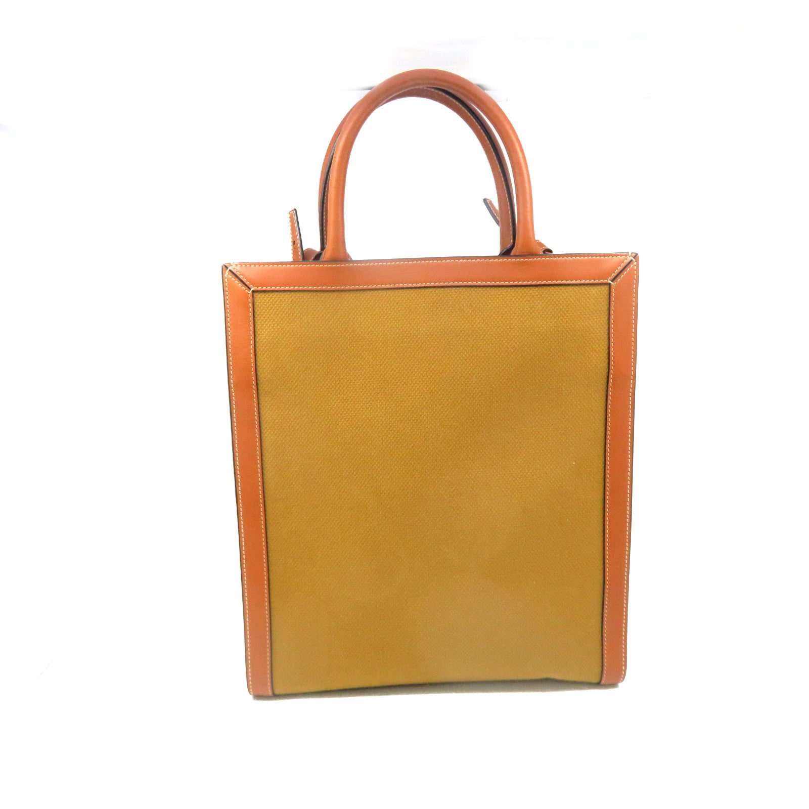 CELINE 帆布/牛皮皮革2Way Shoulder Bag手挽肩背兩用袋啡色