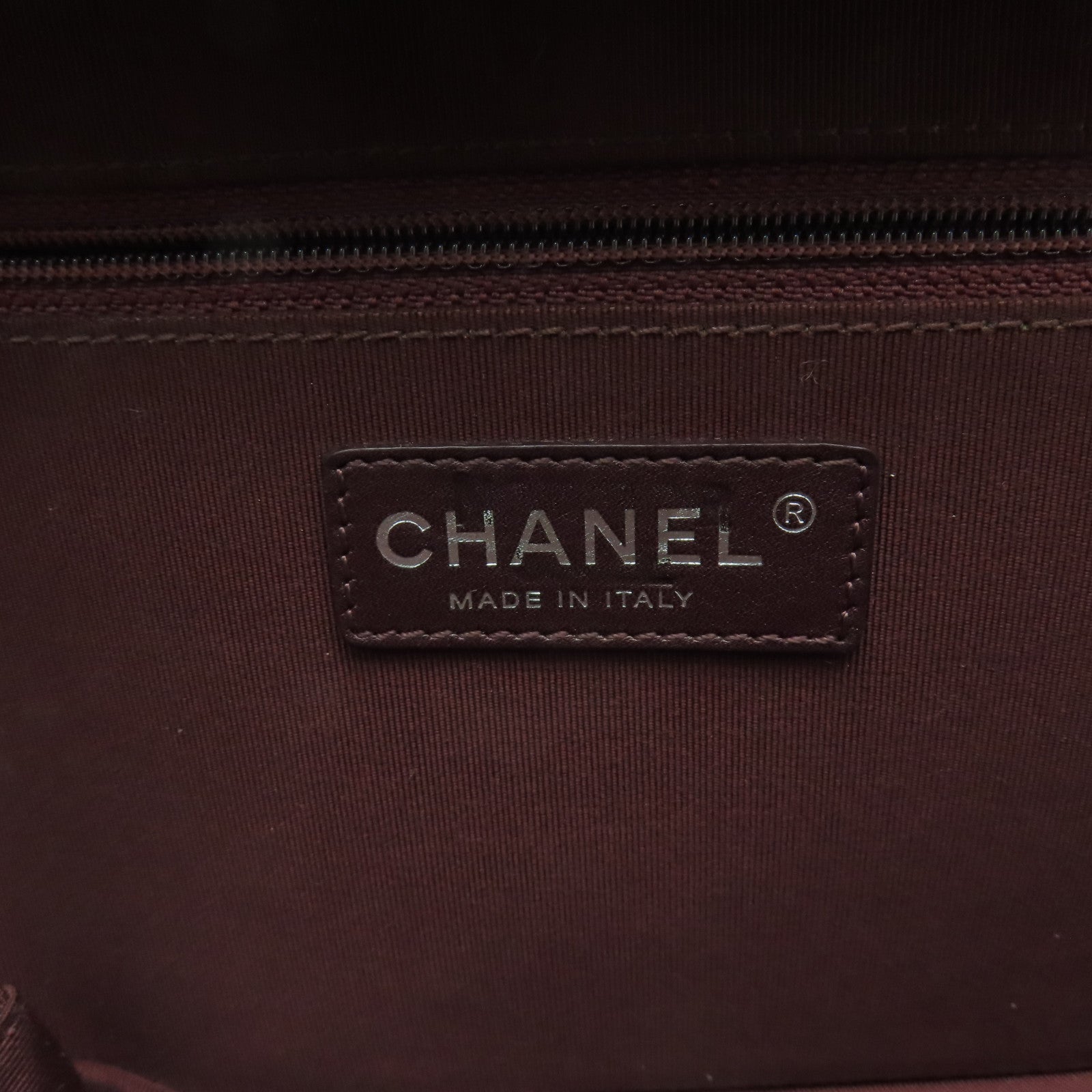 CHANEL 菱格牛皮皮革Coco Boy Camera Bag銀扣鏈帶肩背袋藍色