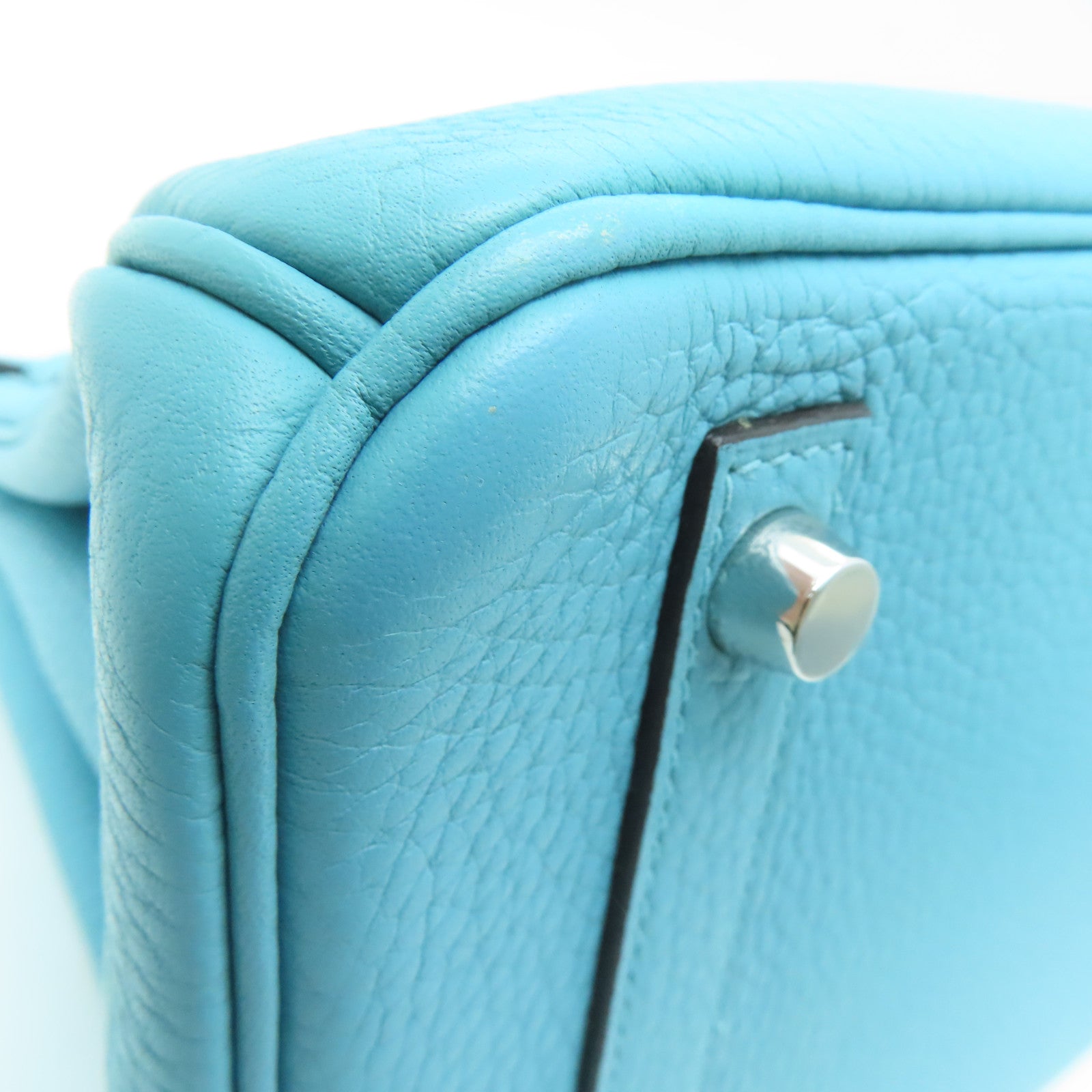 HERMES 【激減優惠】Togo皮革Birkin 30銀扣手挽袋Blue Atoll/藍色