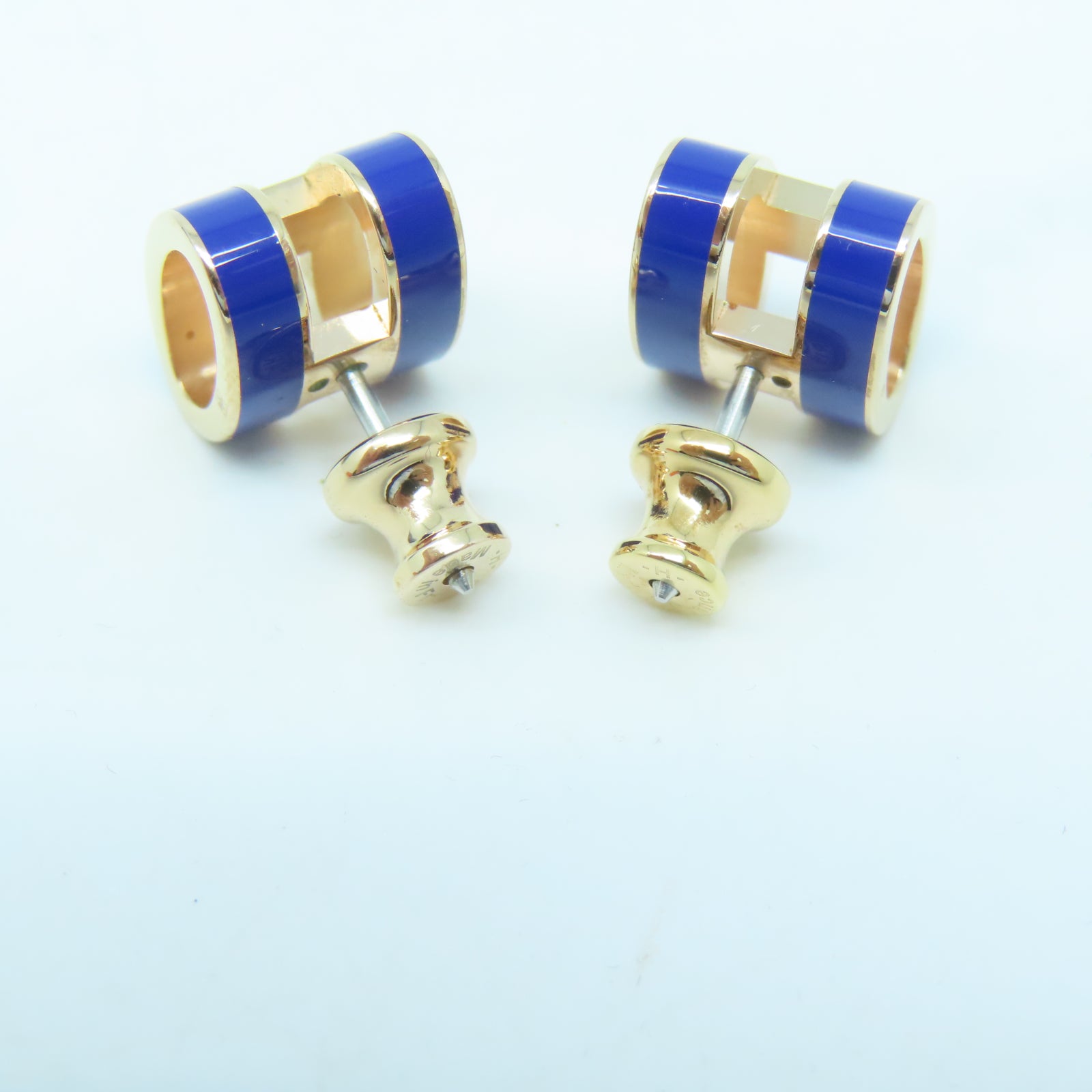 HERMES 金屬Pop H Earrings耳環藍色