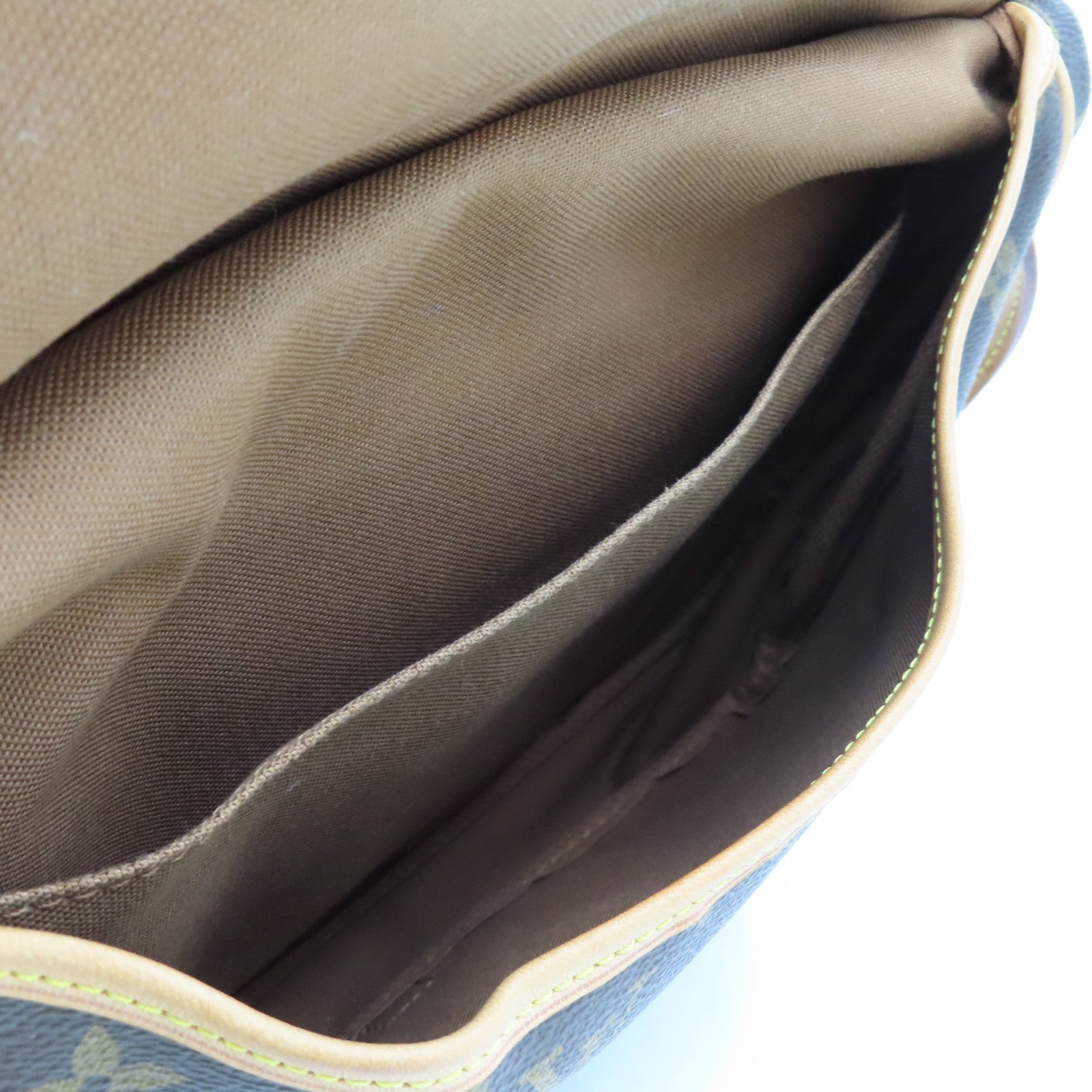LOUIS VUITTON Monogram Saumur 30金扣肩背袋棕色