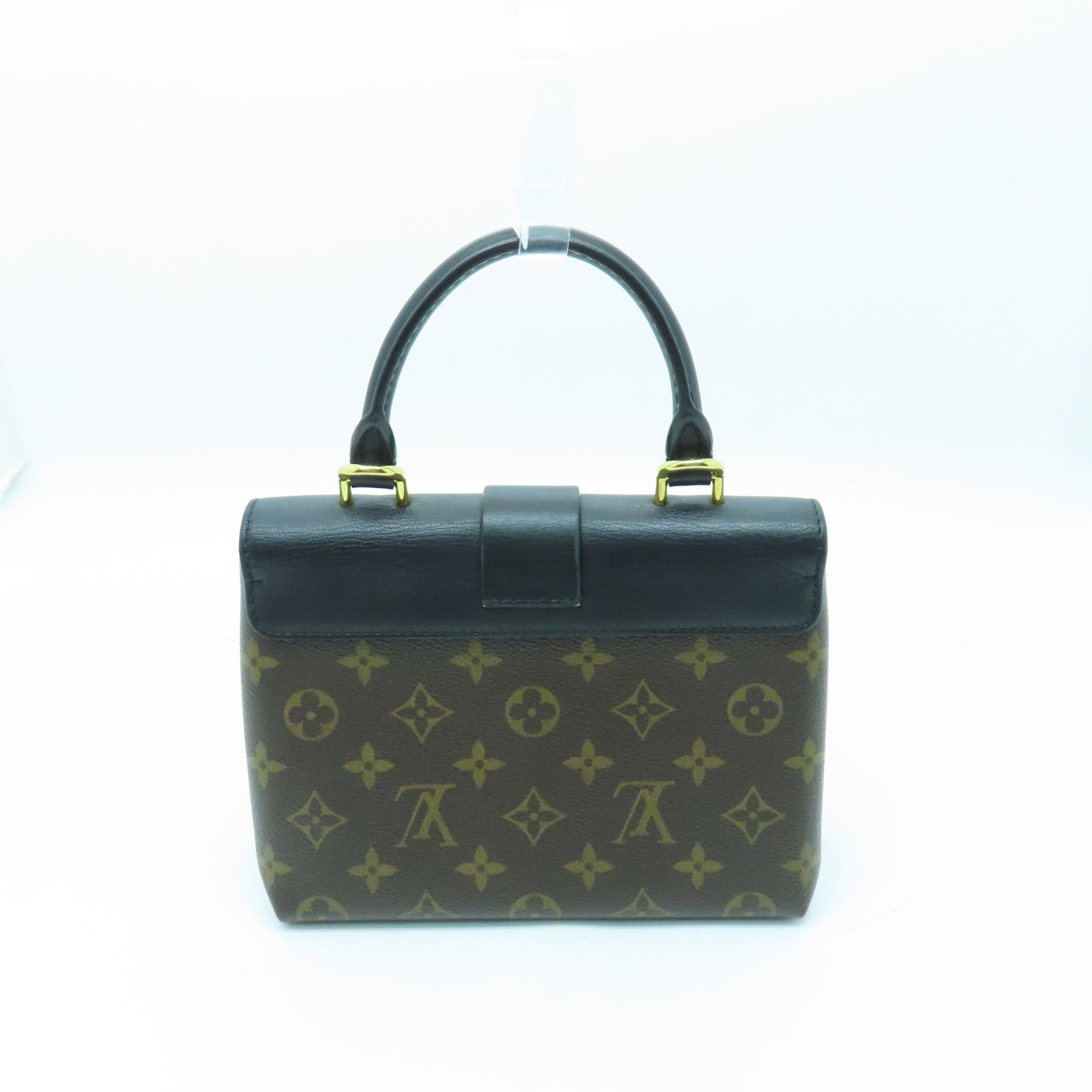 LOUIS VUITTON Monogram Locky BB金扣手挽肩背兩用袋黑色/棕色