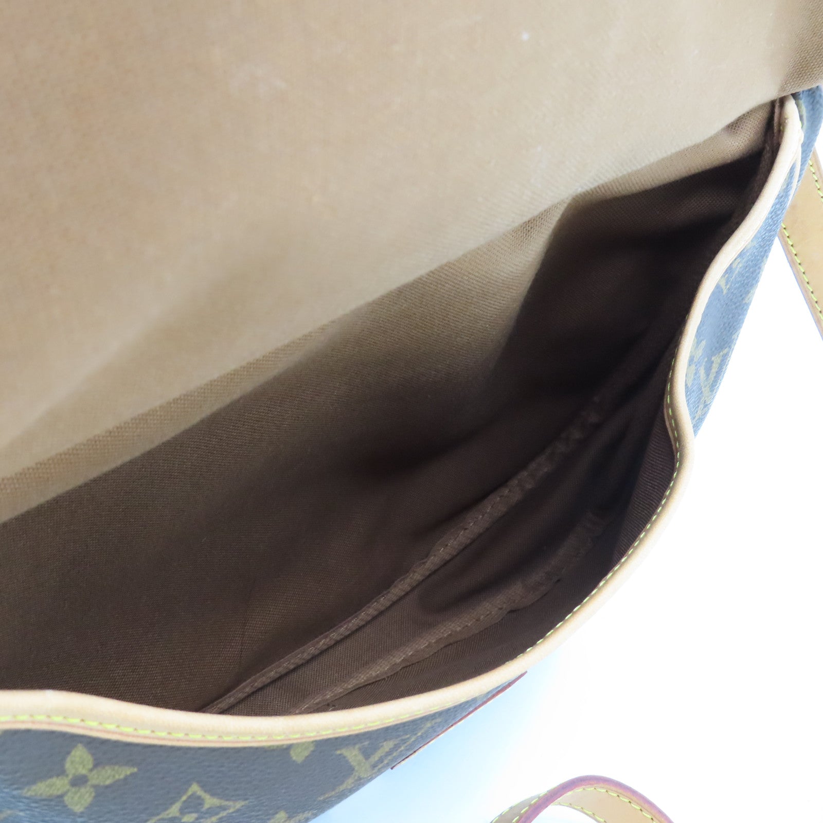 LOUIS VUITTON Monogram Saumur 30金扣肩背袋棕色