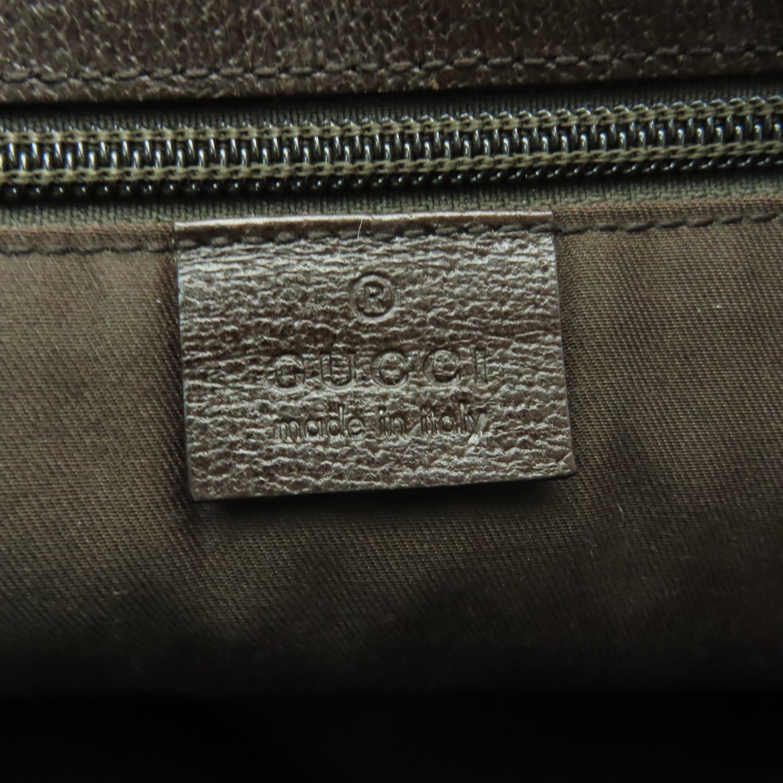 GUCCI 帆布Shoulder Bag銀扣肩背袋棕色