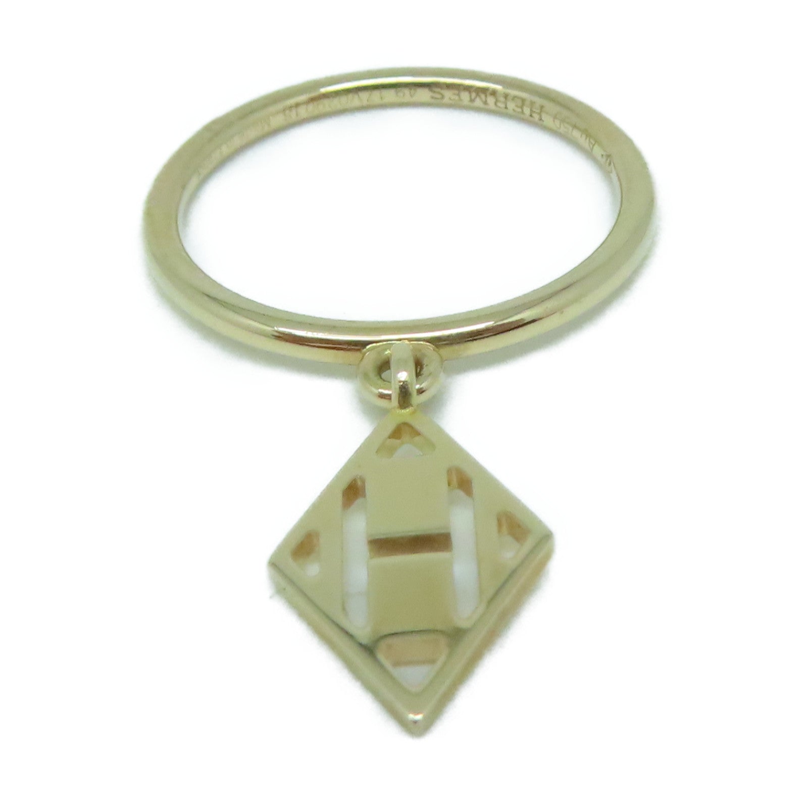 HERMES 18K玫瑰金Ring #49戒指US#4.75玫瑰金色