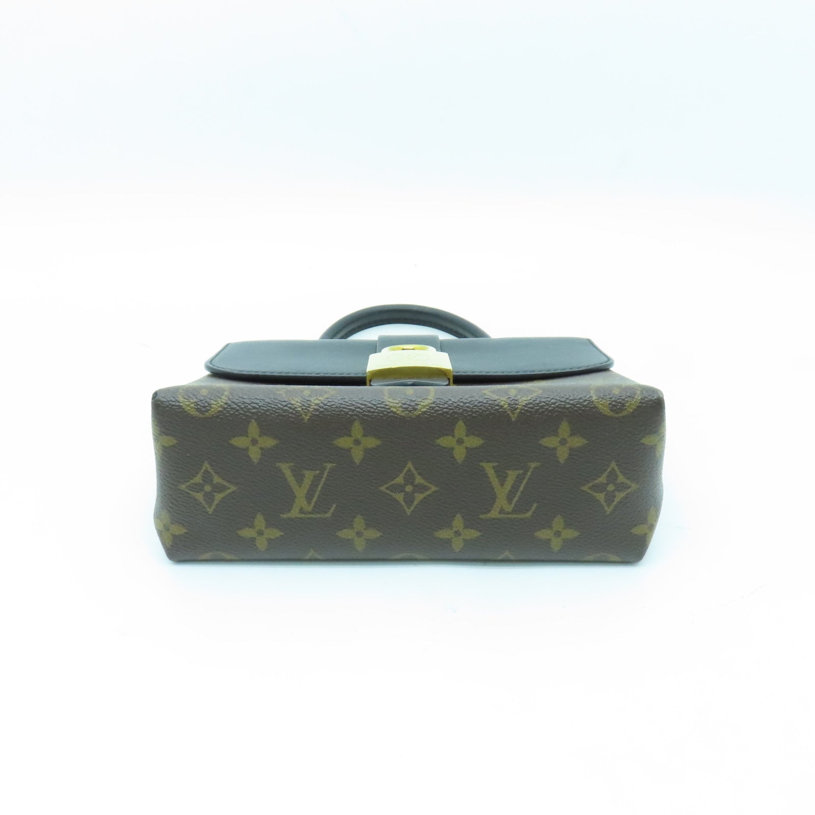 LOUIS VUITTON Monogram Locky BB金扣手挽肩背兩用袋黑色/棕色