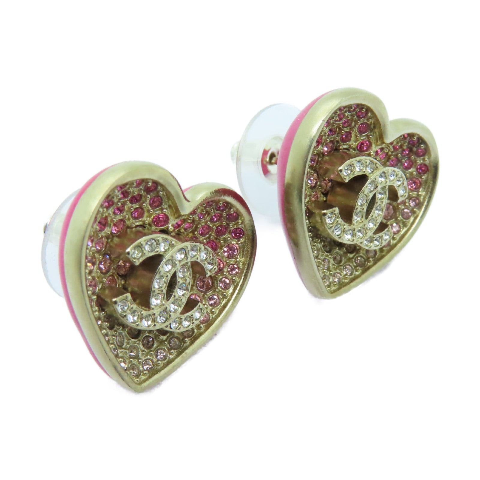 CHANEL 金屬Earrings耳環粉紅色/金色/銀色