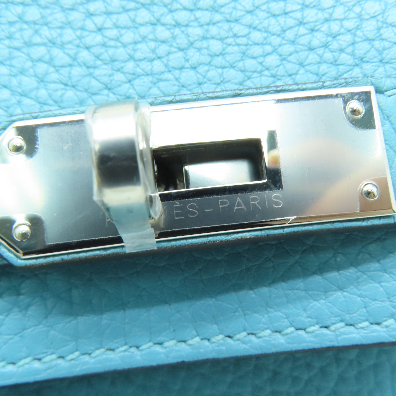 HERMES 【激減優惠】Togo皮革Birkin 30銀扣手挽袋Blue Atoll/藍色