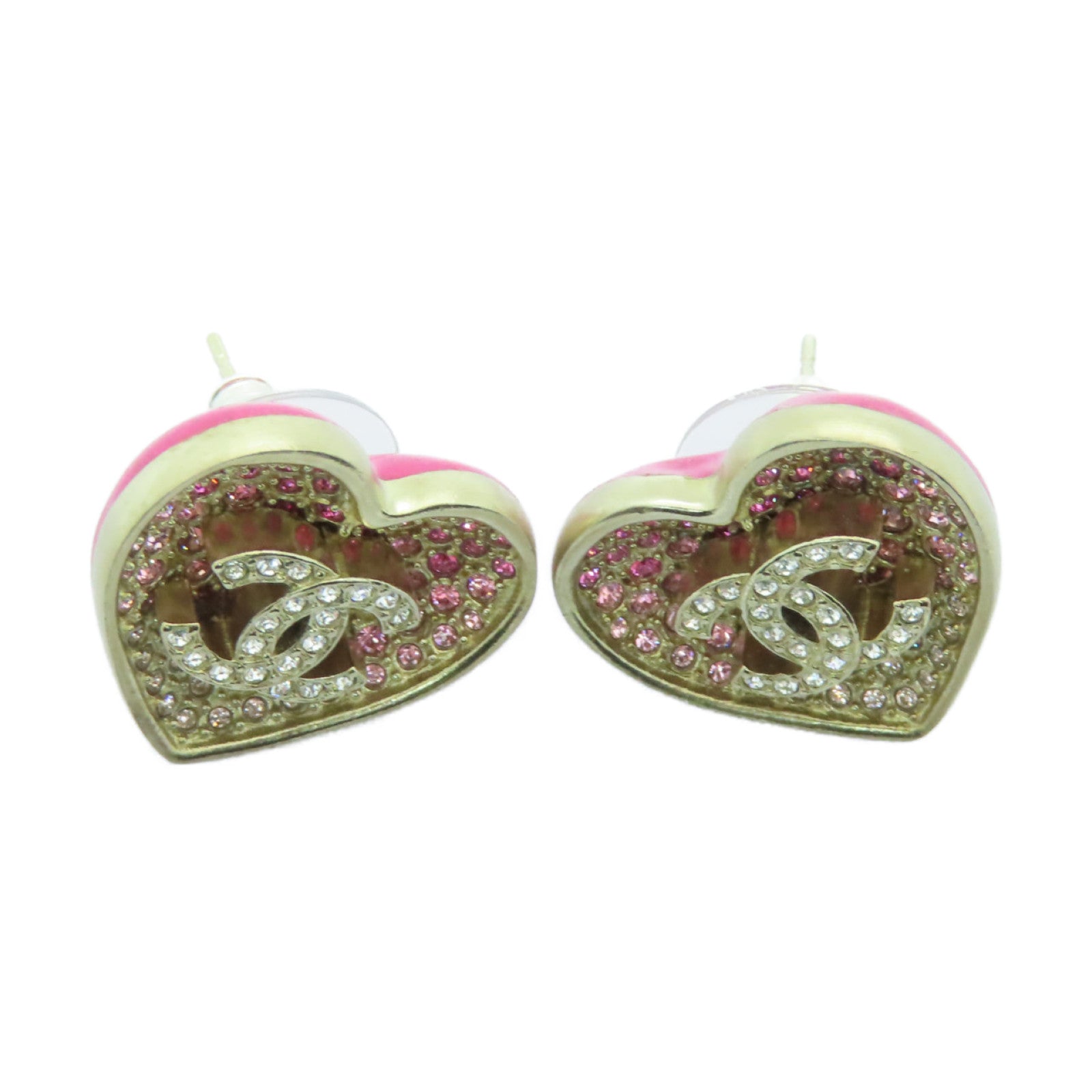 CHANEL 金屬Earrings耳環粉紅色/金色/銀色