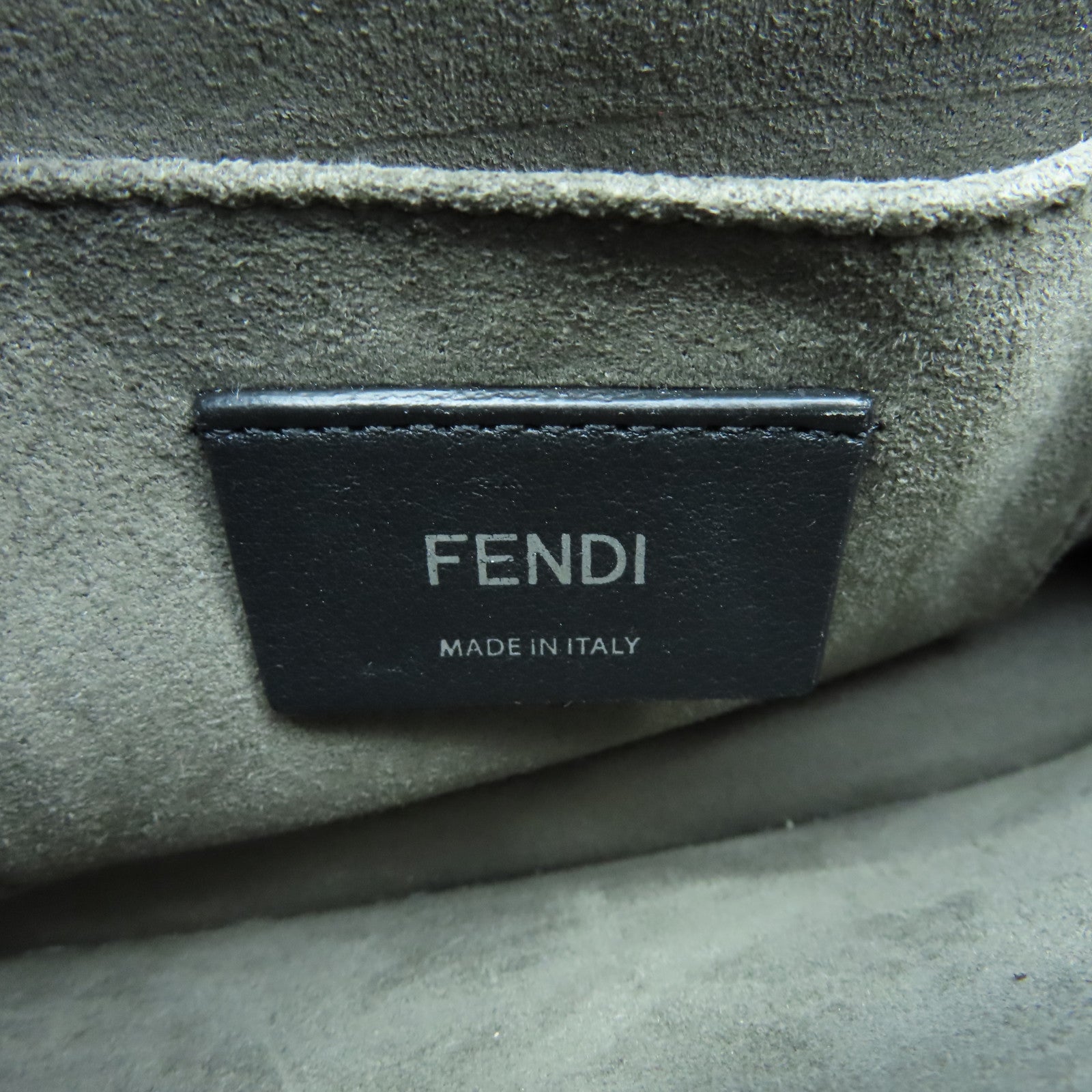 FENDI Cowhide Leather Kan I Gold Buckle/Silver Buckle Handle Shoulder Bag Blue