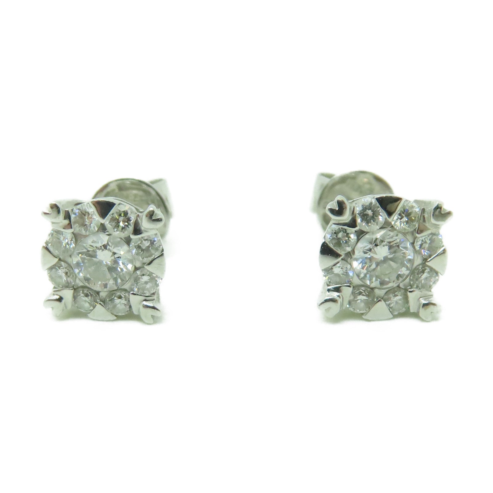 JEWELRY 18K白金Diamond Earrings 0.24ct/0.24ct鑽石耳環