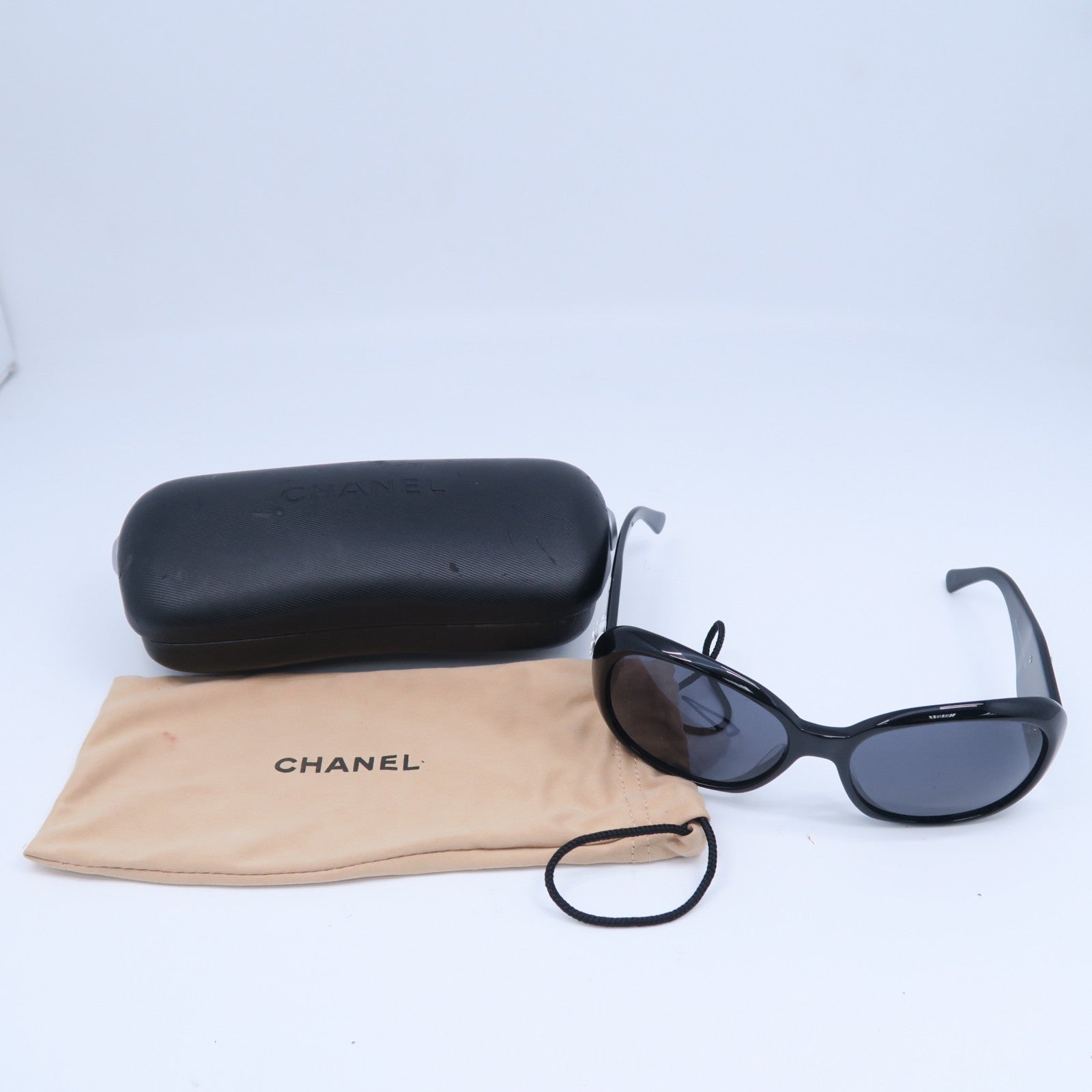 CHANEL PVC Sunglasses太陽眼鏡黑色/白色