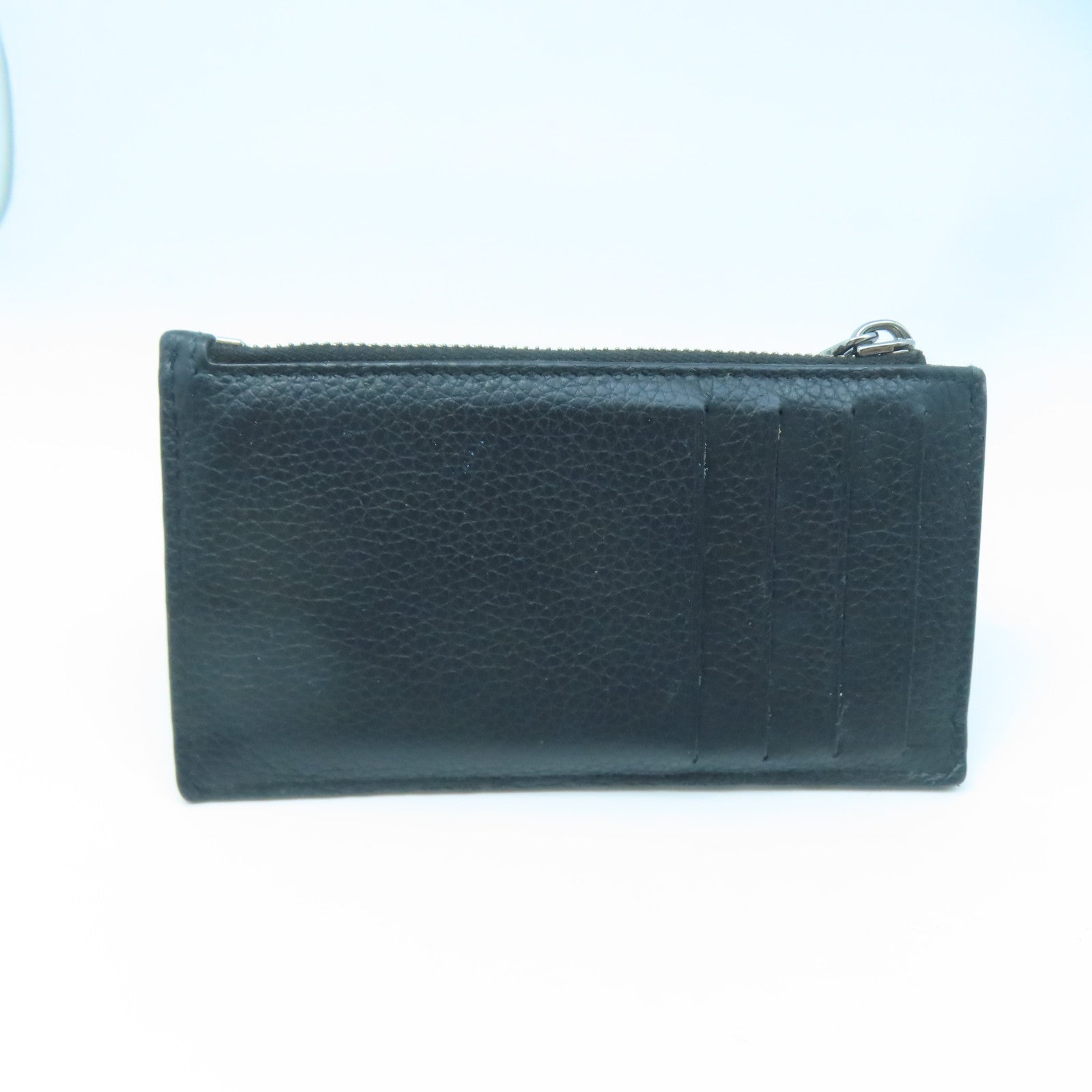 Dior Canvas Card Case Silver Buckle Card Holder Black