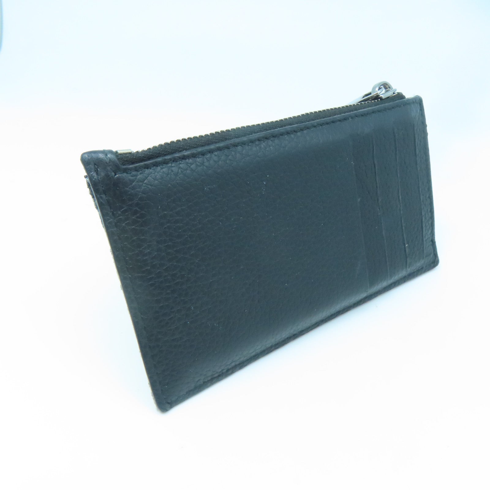 Dior Canvas Card Case Silver Buckle Card Holder Black