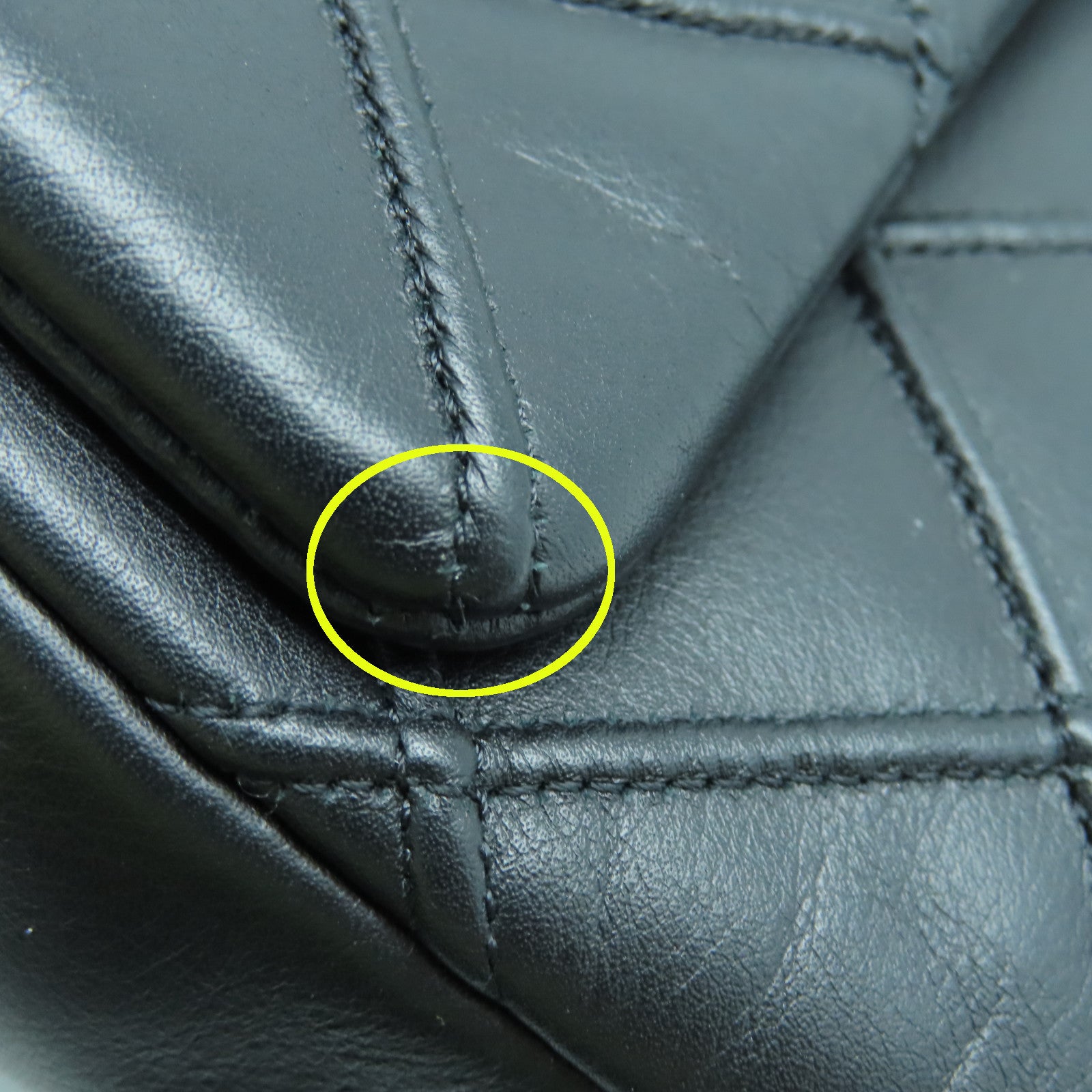 CHANEL 菱格羊皮皮革Chain Shoulder Bag金扣鏈帶肩背袋黑色
