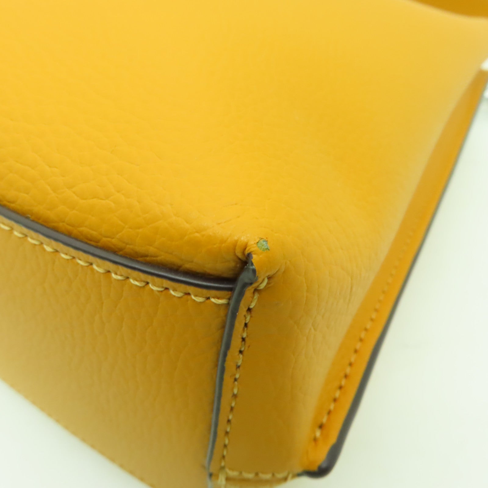 COACH 牛皮皮革Shoulder Bag銀扣手挽肩背兩用袋橙色