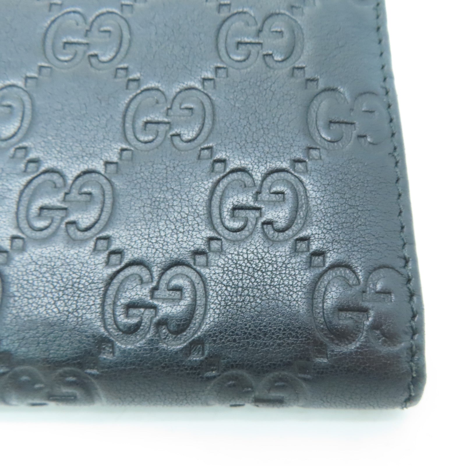 GUCCI 【激減優惠】牛皮皮革Long Wallet銀扣長錢包黑色
