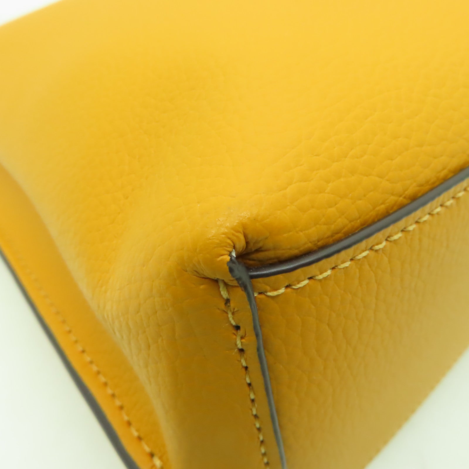 COACH 牛皮皮革Shoulder Bag銀扣手挽肩背兩用袋橙色