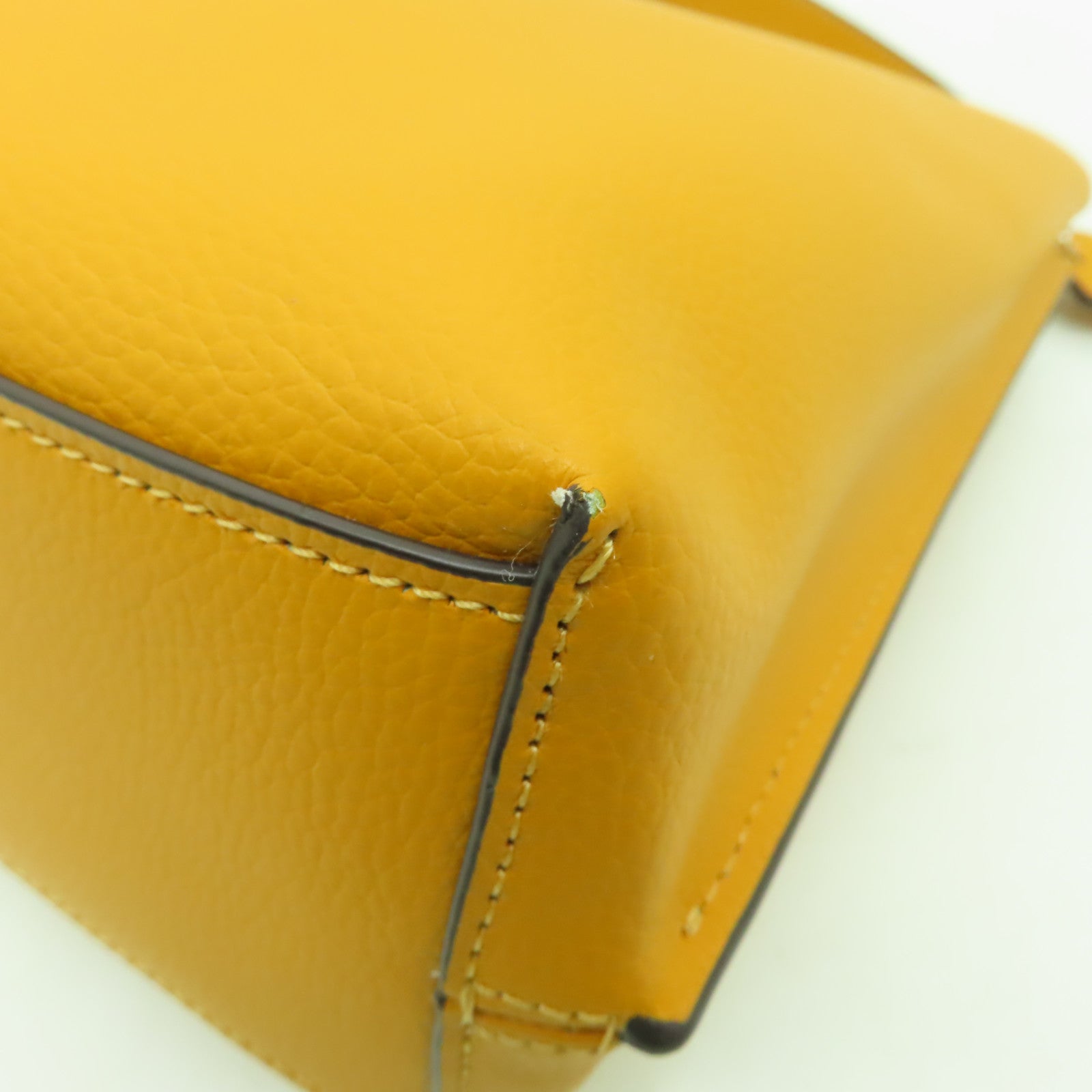 COACH 牛皮皮革Shoulder Bag銀扣手挽肩背兩用袋橙色