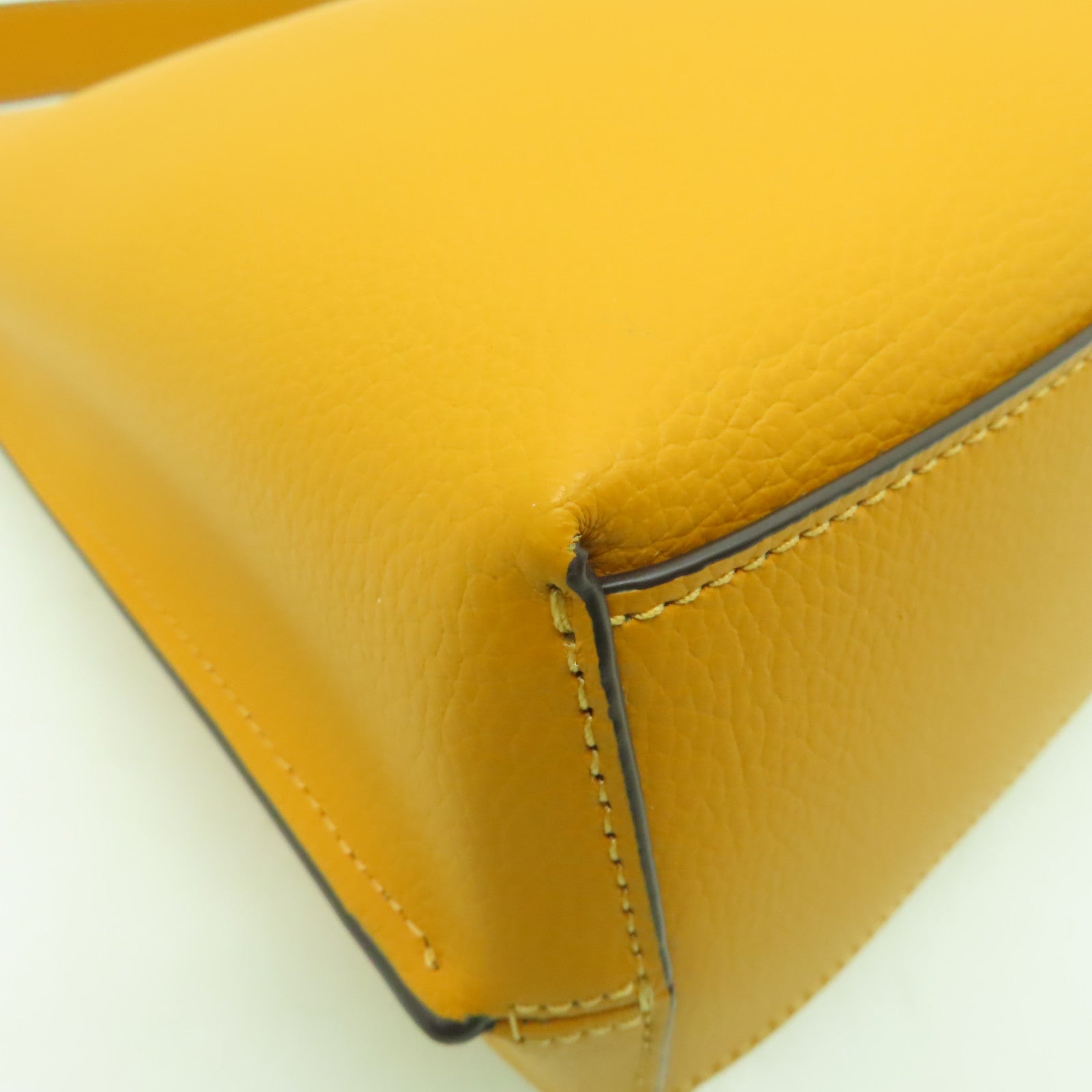 COACH 牛皮皮革Shoulder Bag銀扣手挽肩背兩用袋橙色