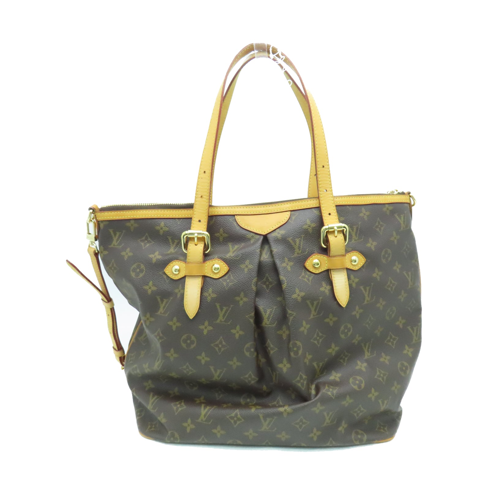 LOUIS VUITTON Monogram Palermo GM金扣手挽肩背兩用袋棕色