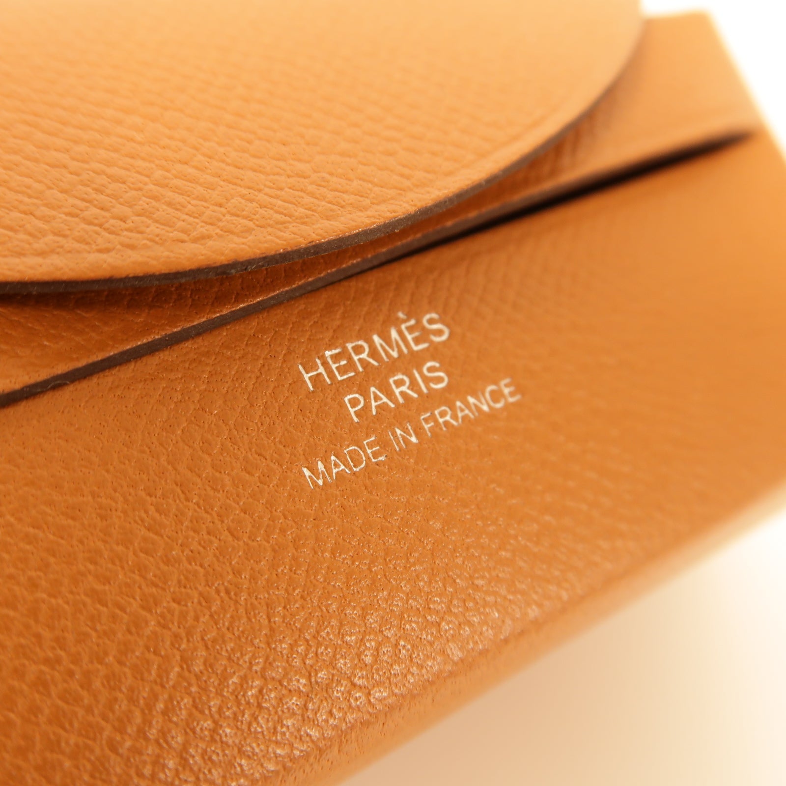 HERMES Epsom皮革Lipsick Box唇膏盒Gold經典駝色