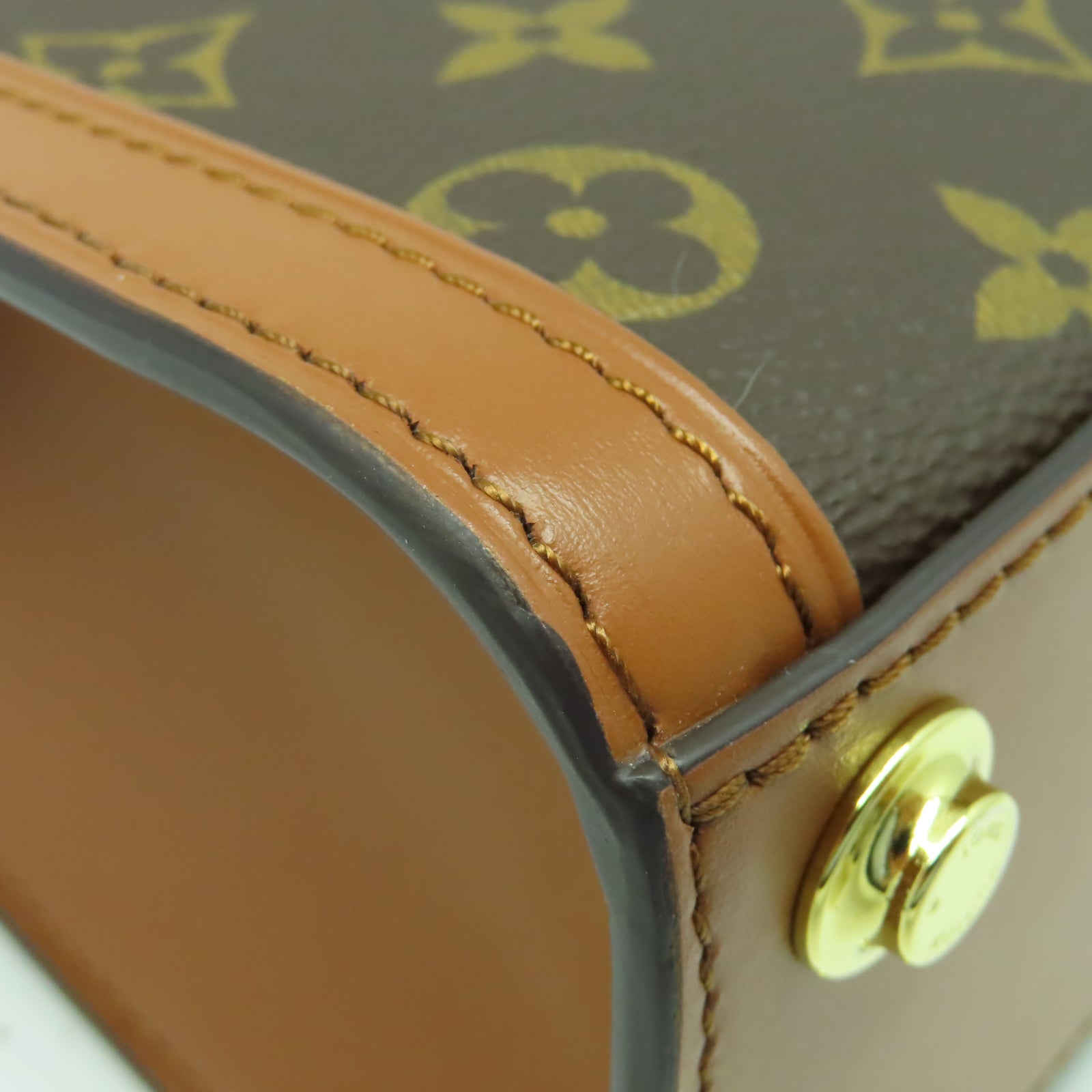 LOUIS VUITTON Monogram Dauphine Capitale金扣手挽肩背兩用袋棕色