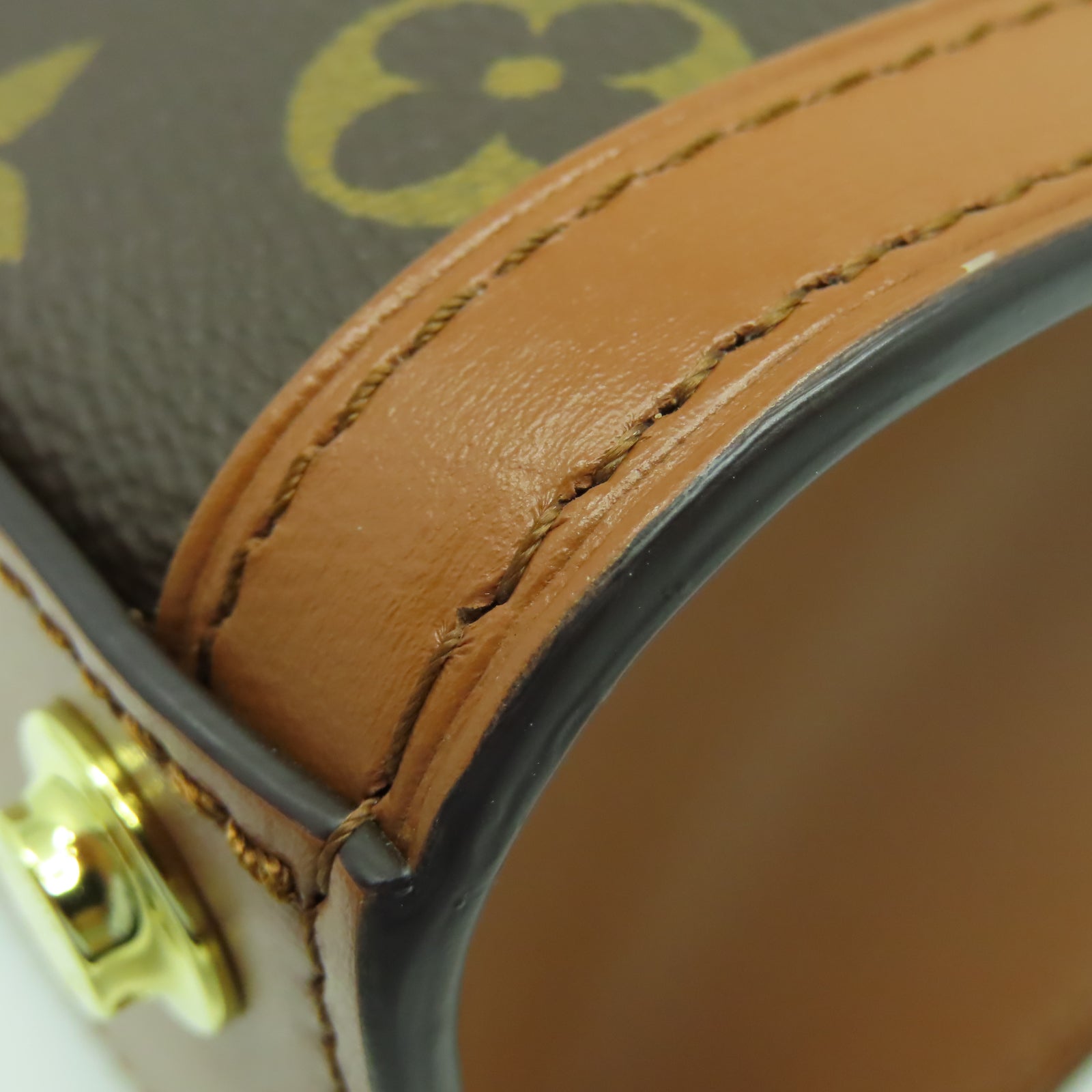 LOUIS VUITTON Monogram Dauphine Capitale金扣手挽肩背兩用袋棕色